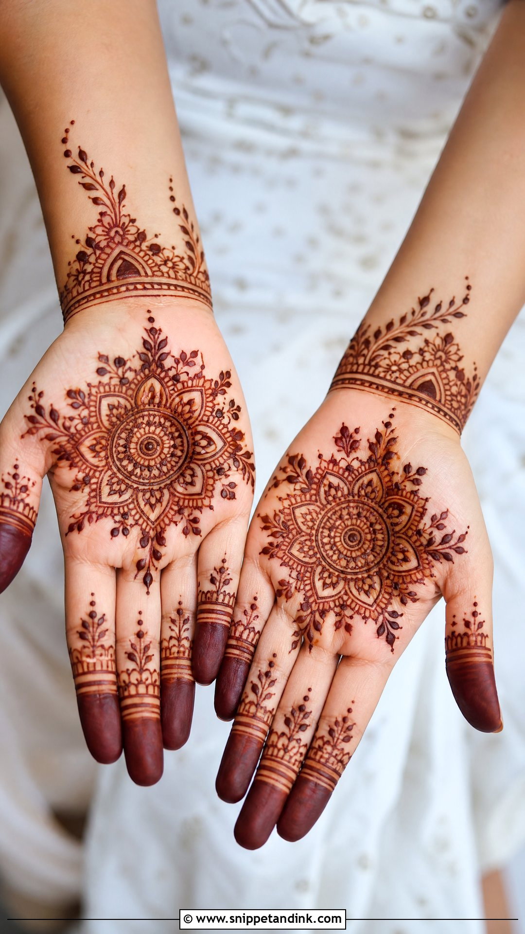 Simple Front Hand Mehndi Design - Snippet and Ink - 35 Mehndi Design Ideas