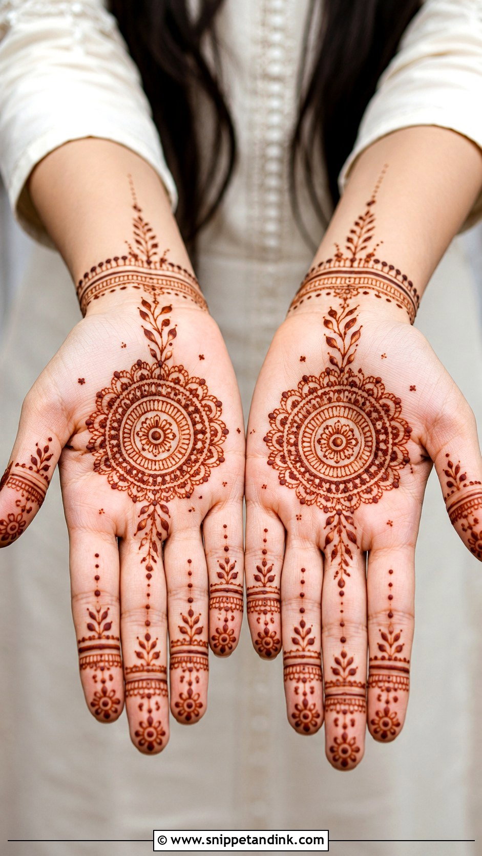 Simple Front Hand Mehndi Design - Snippet and Ink - 35 Mehndi Designs for Hands
