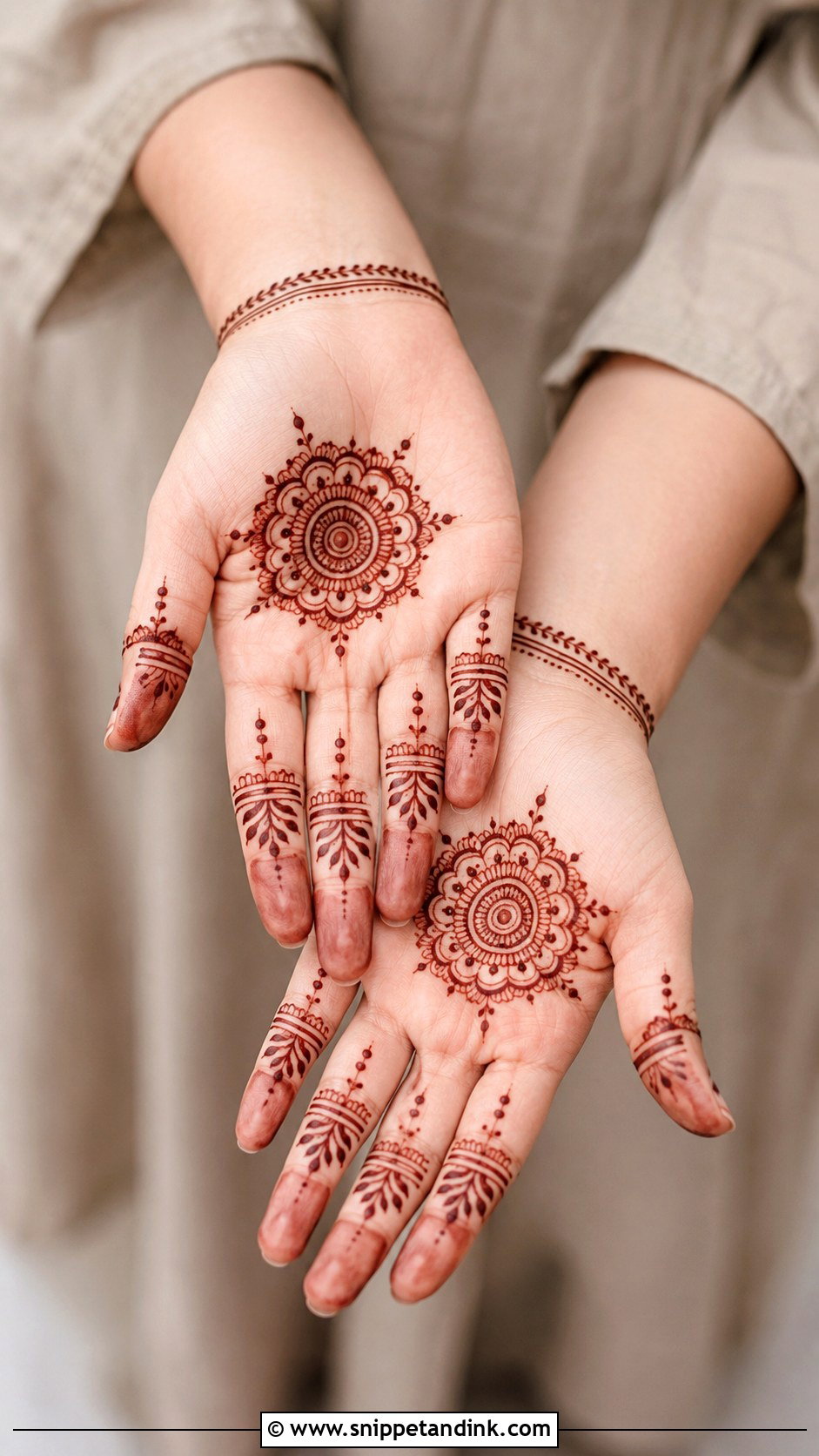 Simple Front Hand Mehndi Design - Snippet and Ink - 35 Modern Front Hand Mehndi Designs