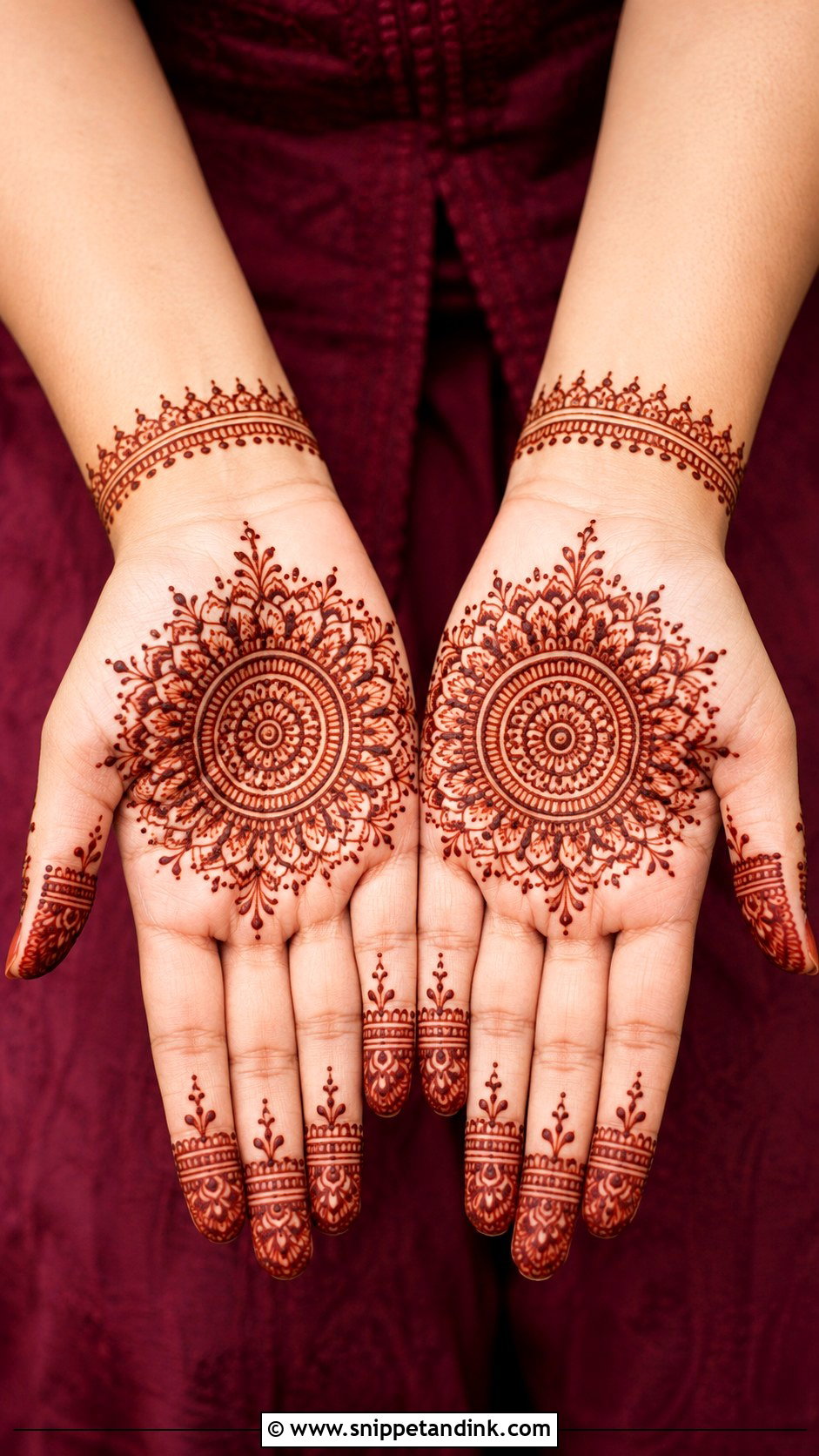 Simple Front Hand Mehndi Design - Snippet and Ink - 35 New Simple Mehndi Designs