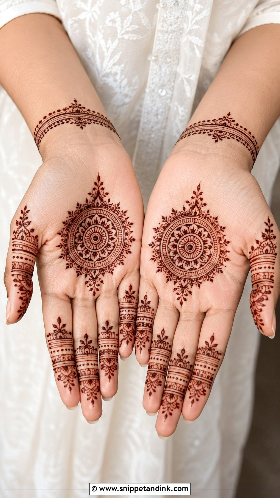 Simple Front Hand Mehndi Design - Snippet and Ink - 35 New Style Mehndi Design Ideas
