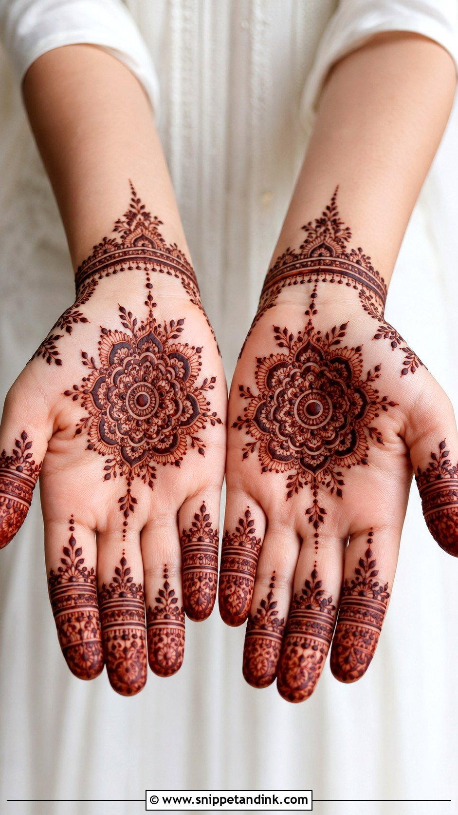 Simple Front Hand Mehndi Design - Snippet and Ink - 35 Simple Easy Mehndi Designs