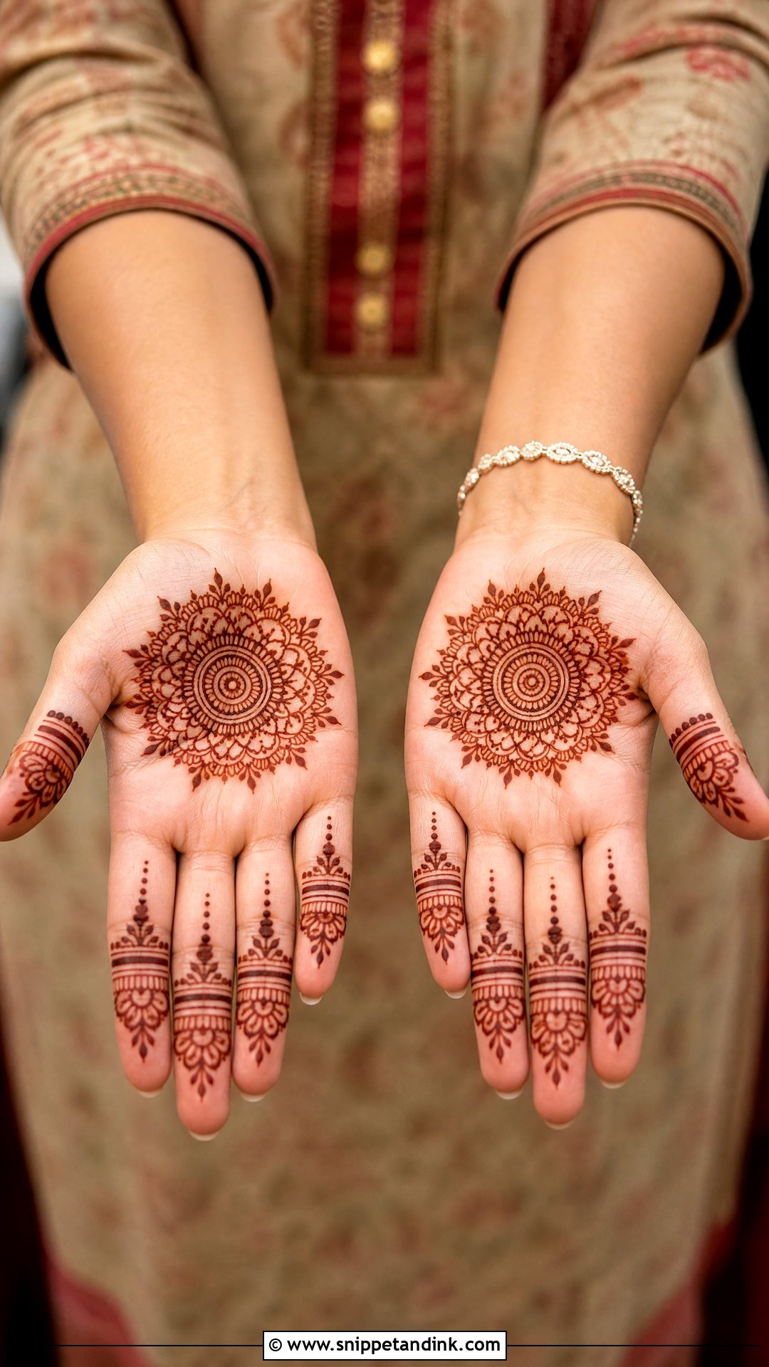 Simple Front Hand Mehndi Design - Snippet and Ink - 35 Simple Easy Front Hand Mehndi Designs