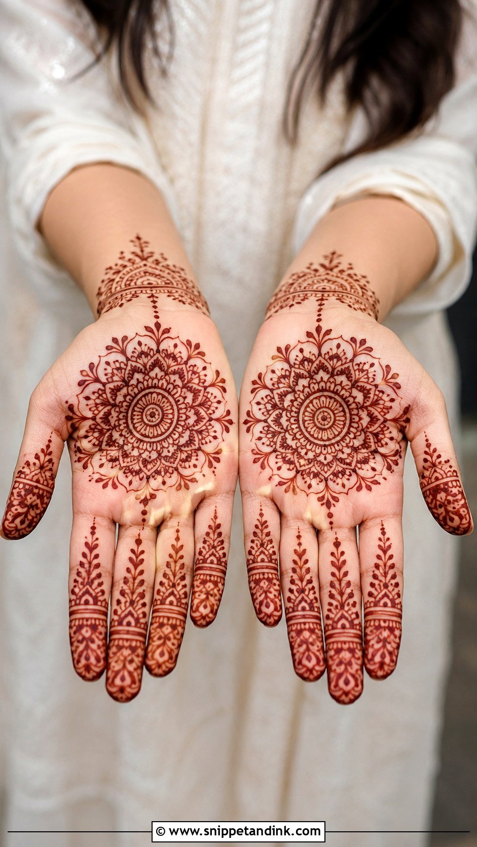 Simple Front Hand Mehndi Design - Snippet and Ink - 35 Simple Mehndi Design Ideas