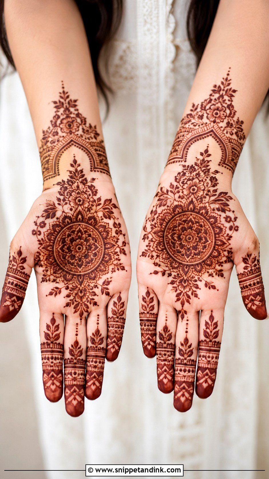 Simple Front Hand Mehndi Design - Snippet and Ink - 35 Simple Mehndi Designs