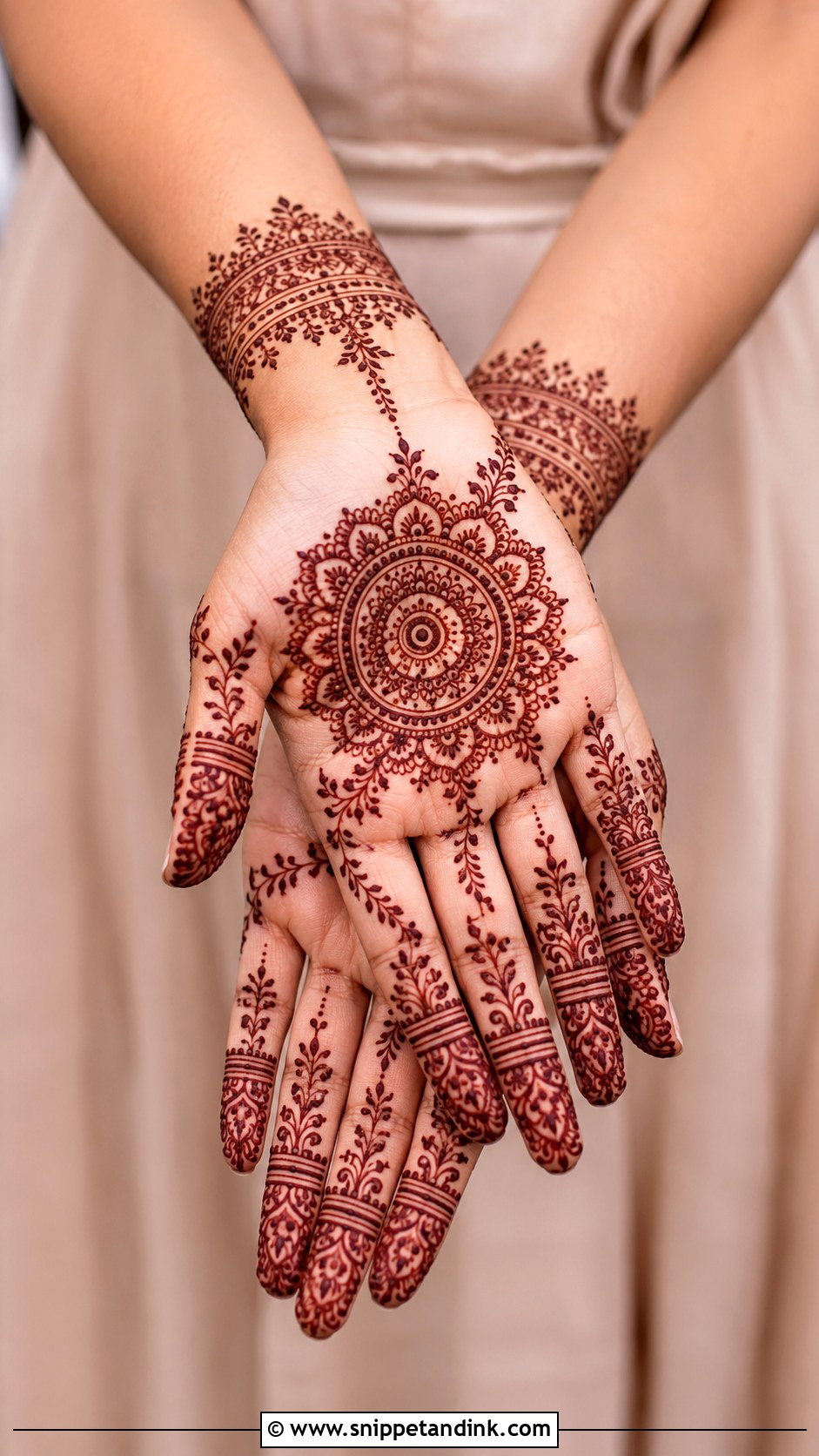 Simple Front Hand Mehndi Design - Snippet and Ink - 35 Stylish Mehndi Designs