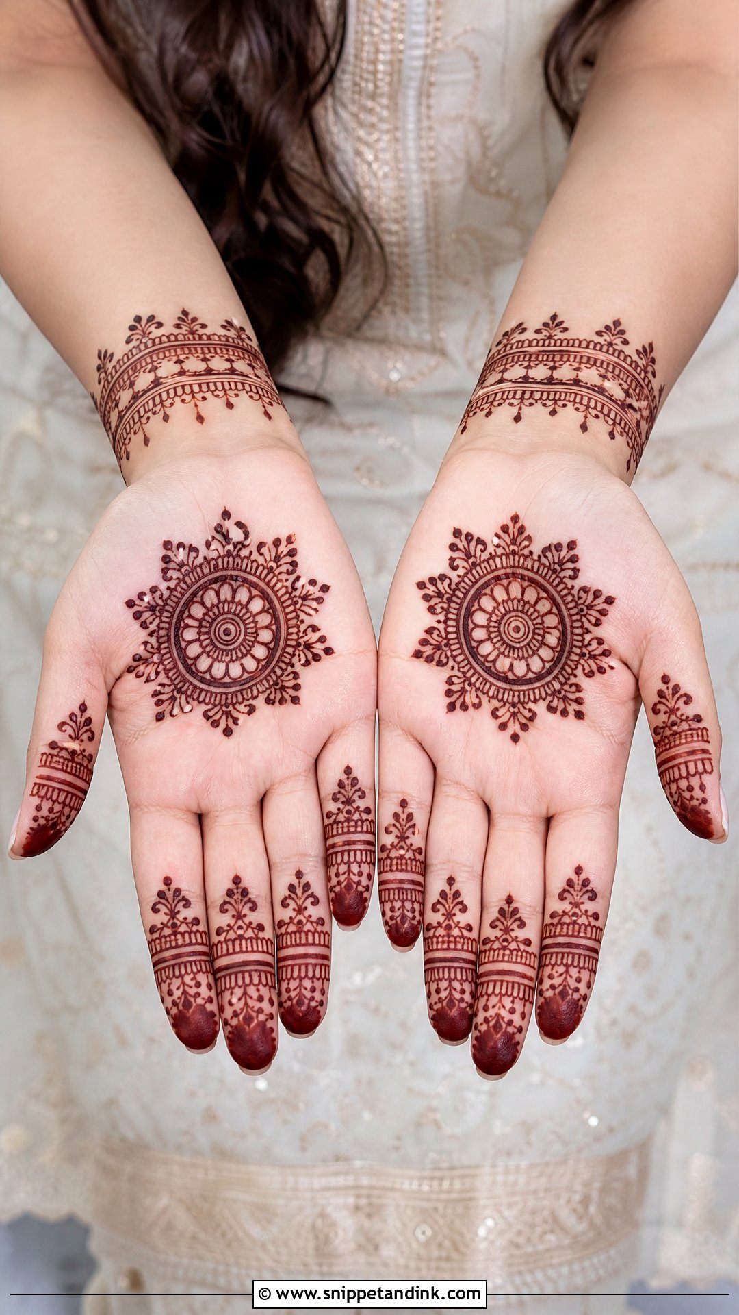 Simple Front Hand Mehndi Design - Snippet and Ink - 35 Unique Mehndi Designs