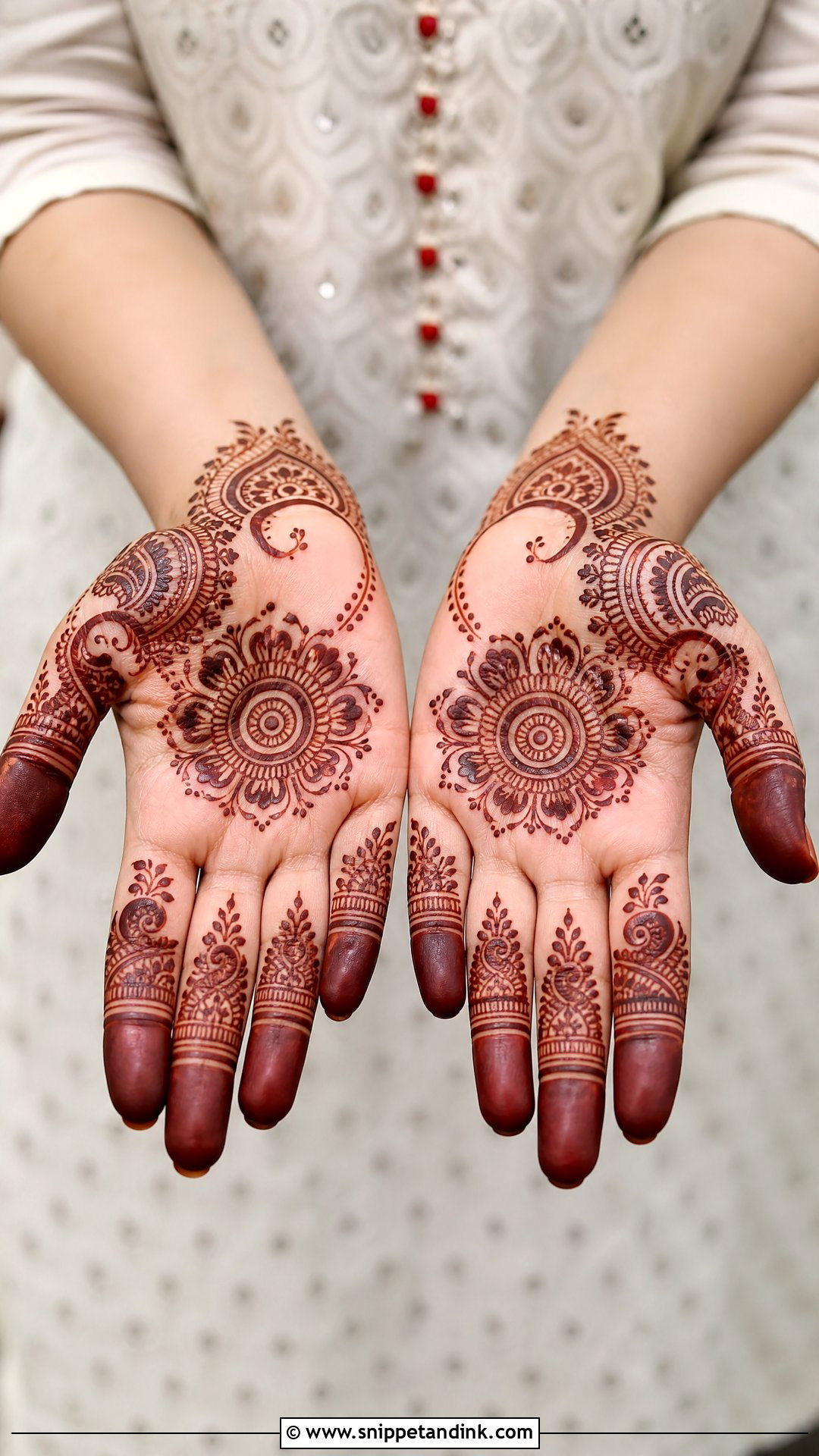Simple Front Hand Mehndi Design - Snippet and Ink - 30 Simple and Stylish Mehndi Designs