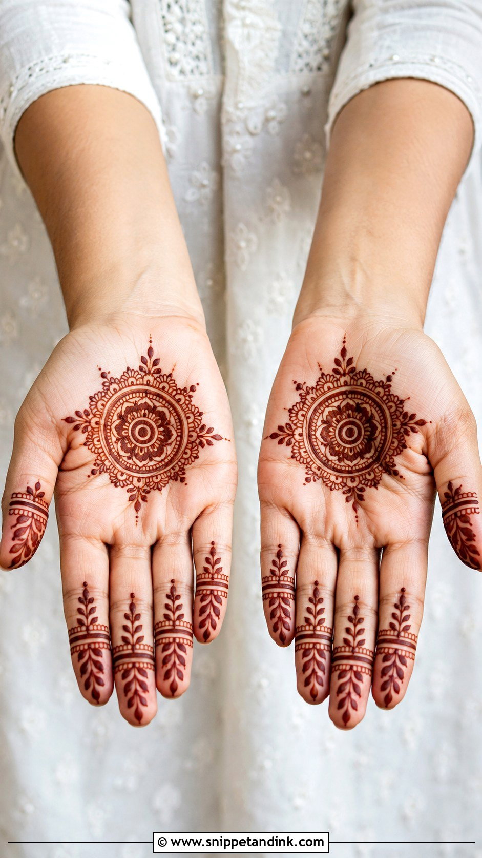 Simple Front Hand Mehndi Design - Snippet and Ink - 35 Beautiful Mehndi Design Ideas