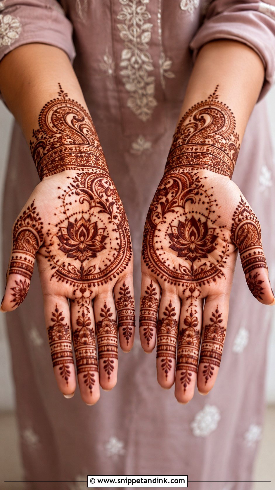 Simple Front Hand Mehndi Design For Diwali - Snippet and Ink - 35 Simple Front Hand Mehndi Designs