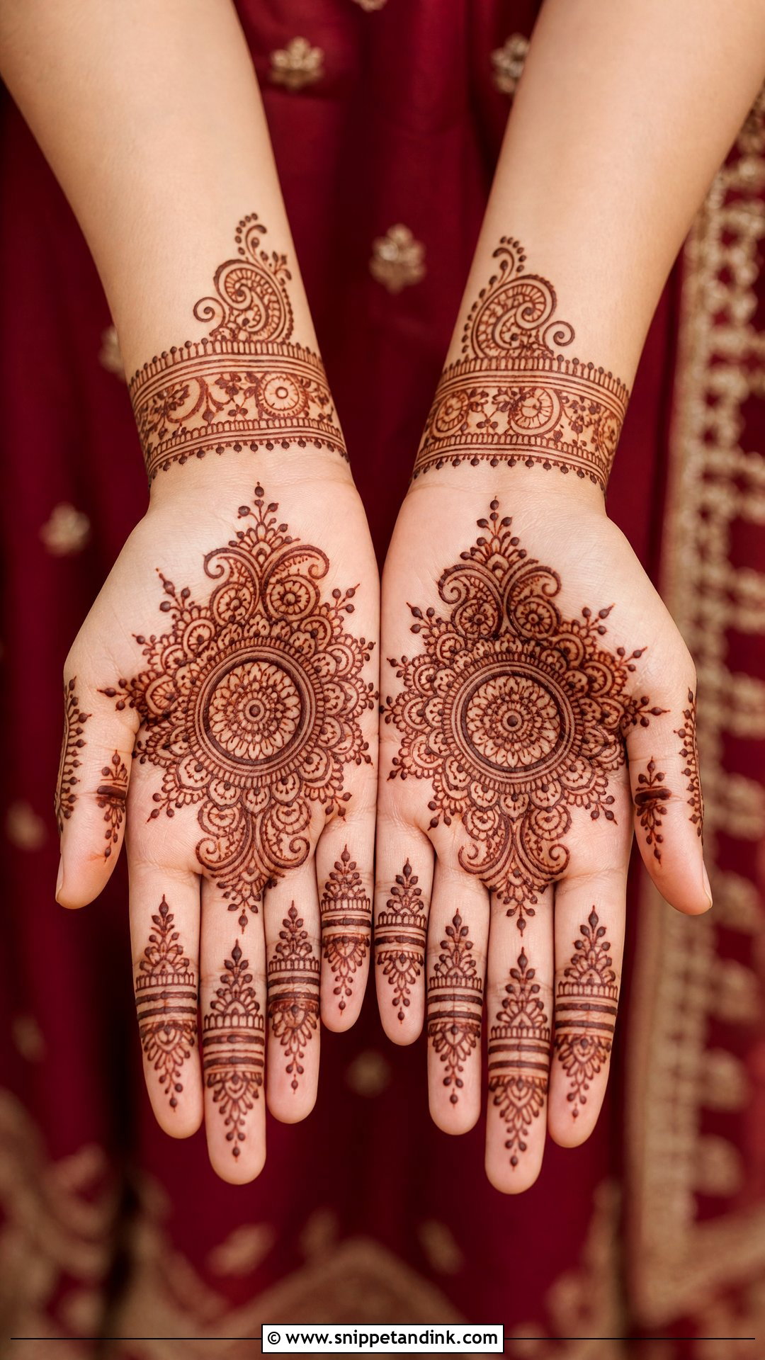 Simple Front Hand Mehndi Design For Karwa Chauth - Snippet and Ink - 35 Simple Easy Front Hand Mehndi Designs