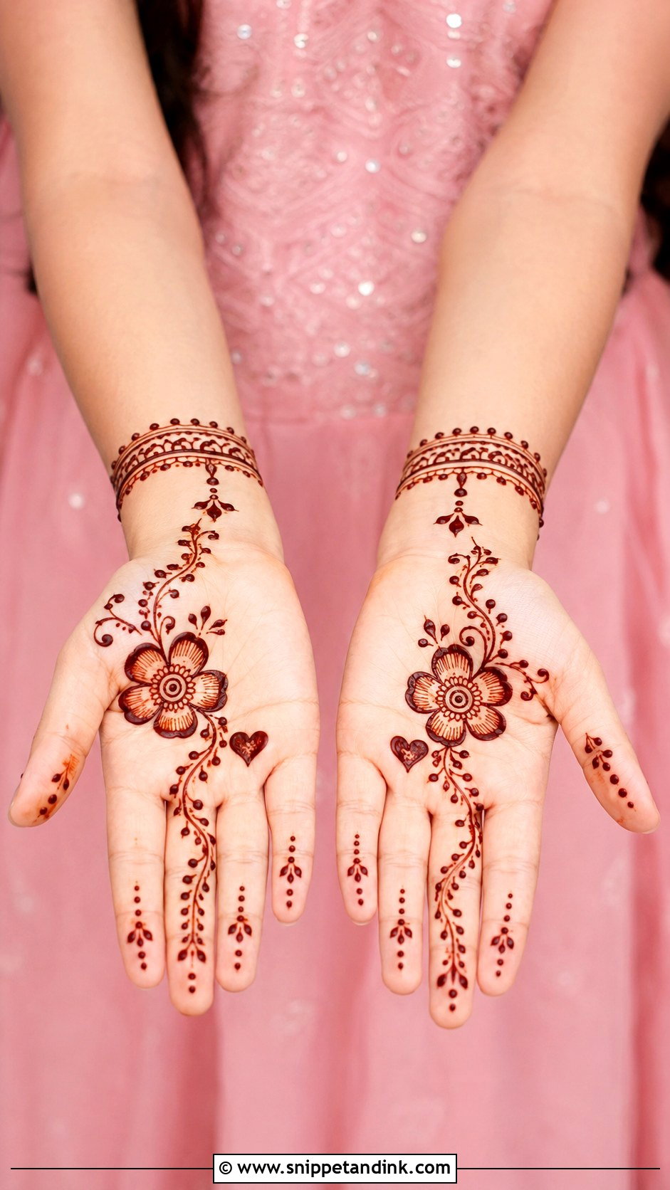 Simple Front Hand Mehndi Design For Kids - Snippet and Ink - 35 Simple Front Hand Mehndi Designs
