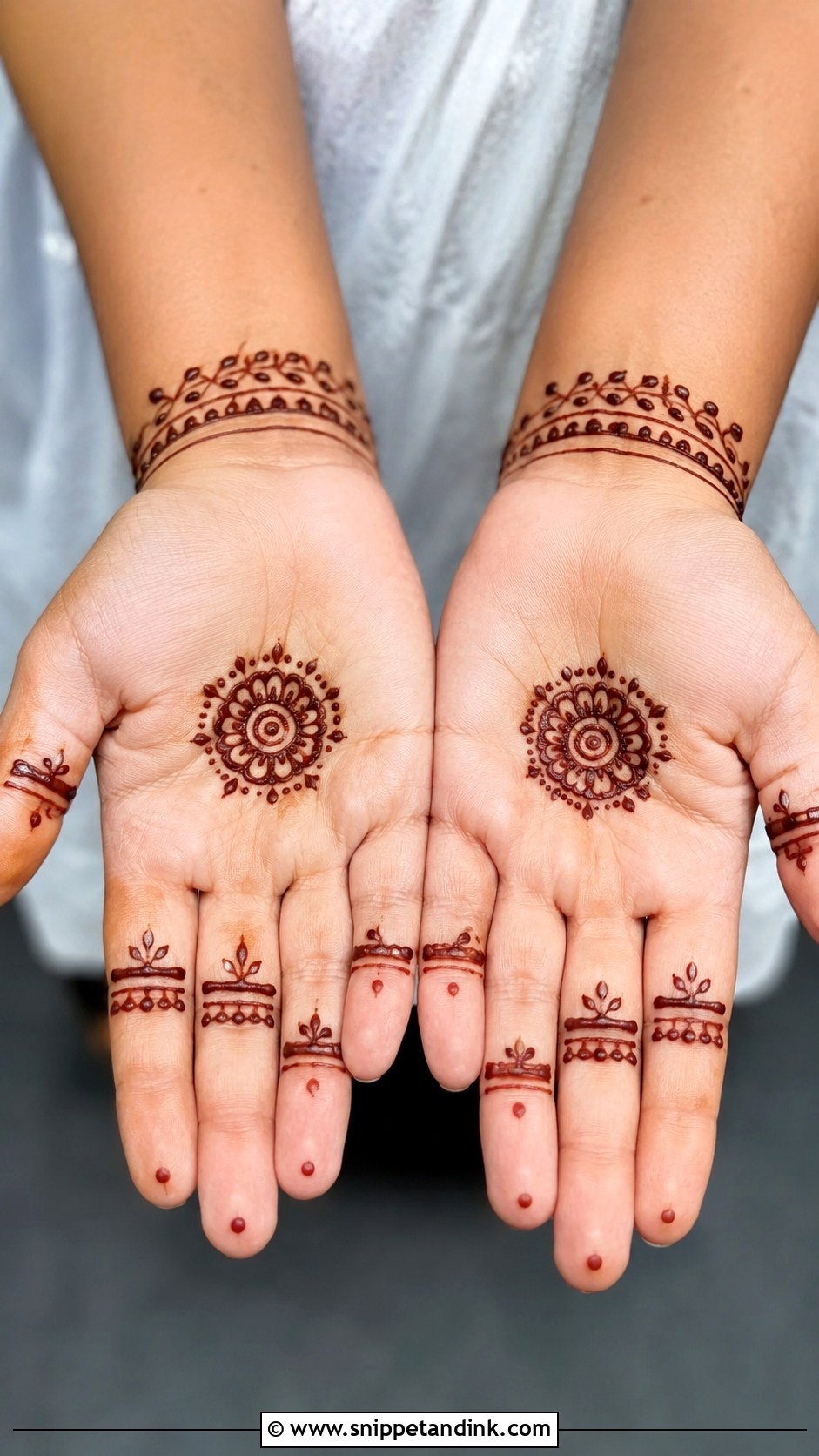 Simple Front Hand Mehndi Design For Kids - Snippet and Ink - 30 Very Simple Mehndi Designs for Kids