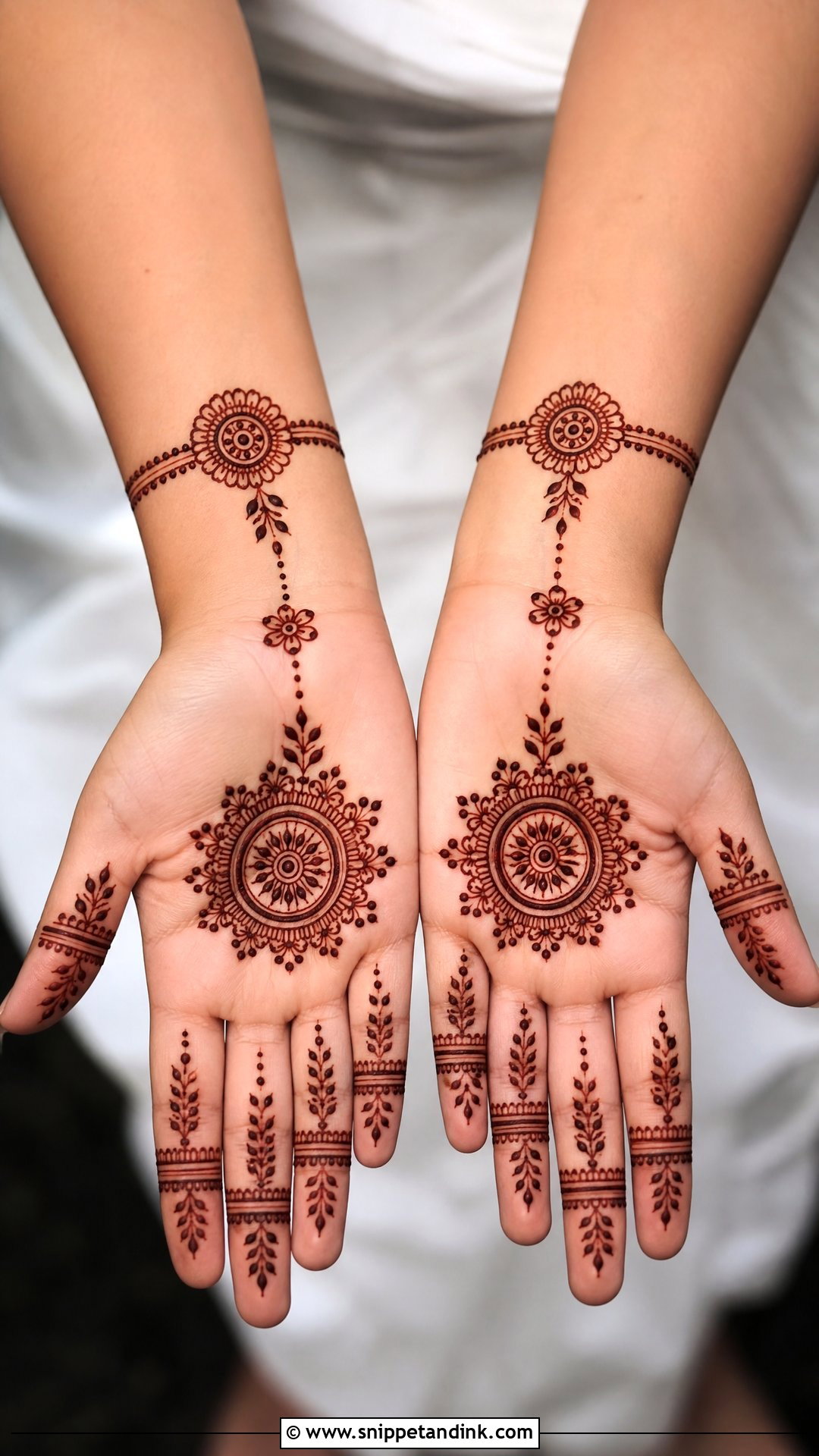 Simple Front Hand Mehndi Design For Raksha Bandhan - Snippet and Ink - 35 Simple Easy Front Hand Mehndi Designs