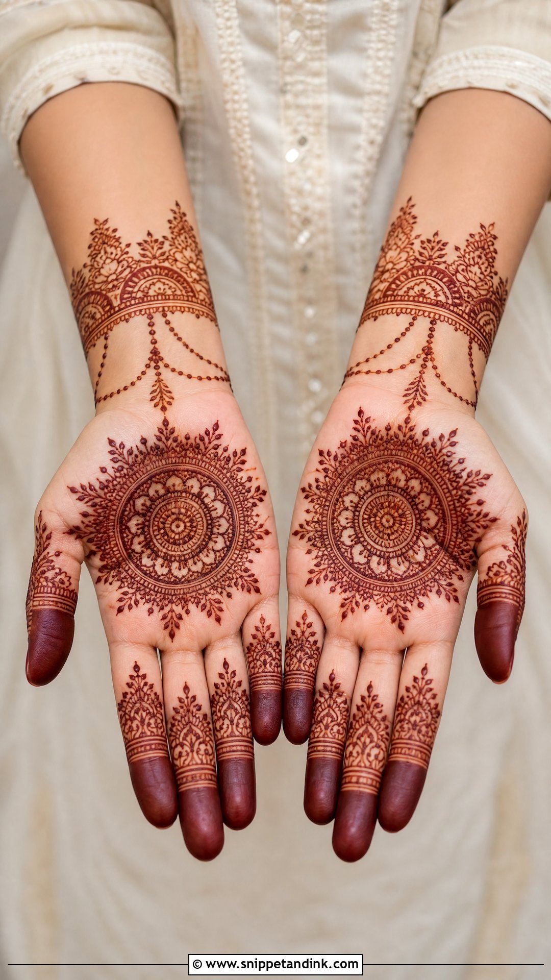 Simple Front Hand Mehndi Design For Wedding - Snippet and Ink - 35 Simple Easy Front Hand Mehndi Designs
