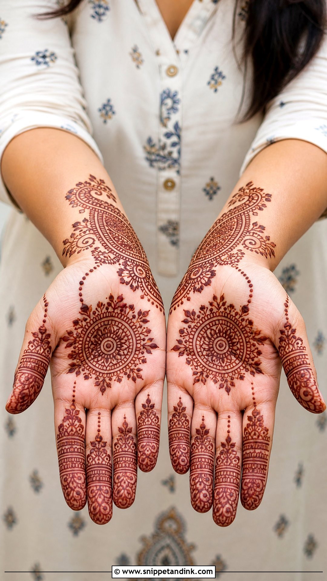 Simple Front Hand Mehndi Design - Snippet and Ink - 20 Simple and Unique Mehndi Design Ideas