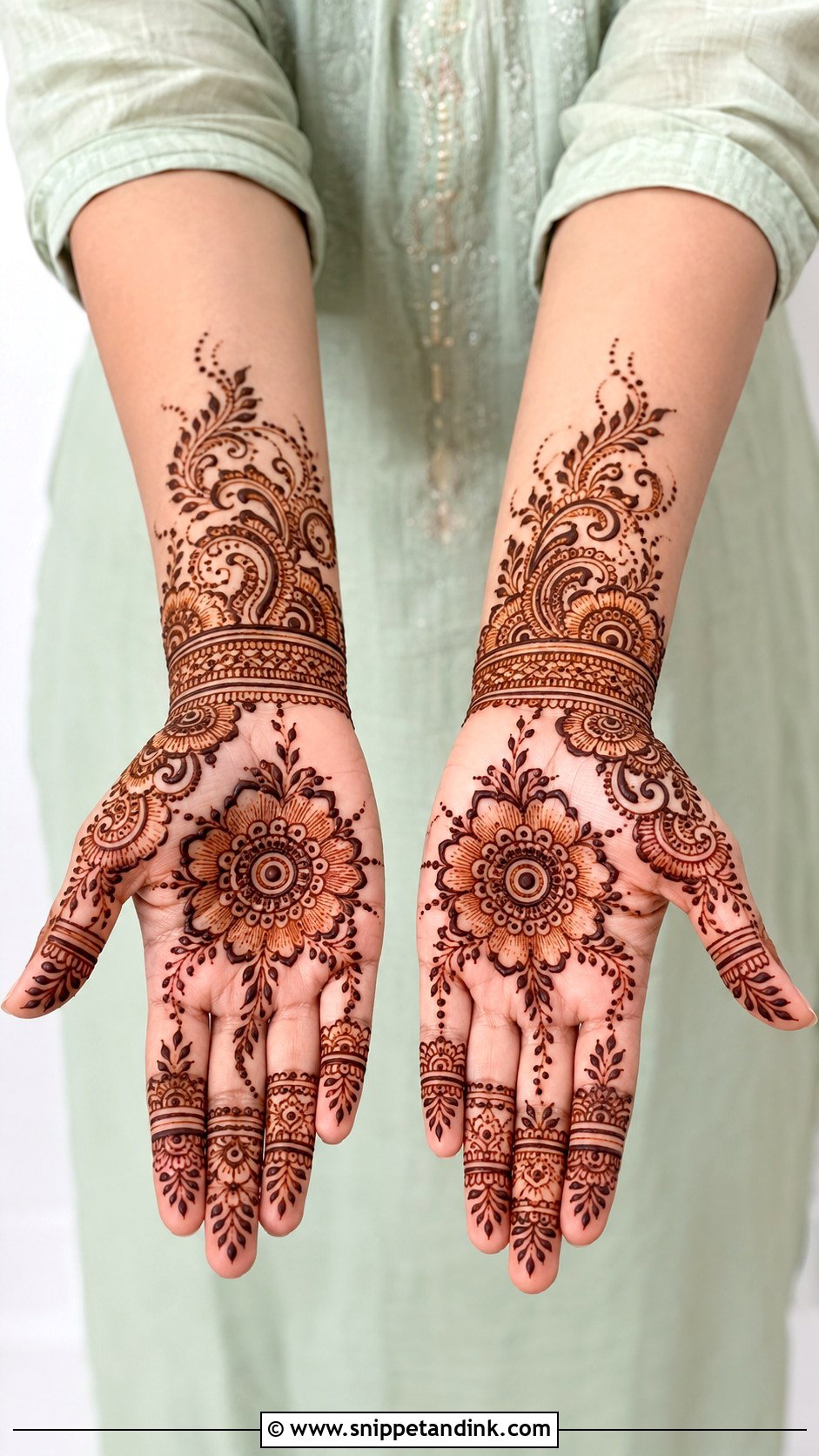 Simple Front Palm Mehndi Design For Eid - Snippet and Ink - 35 Simple Front Palm Mehndi Designs