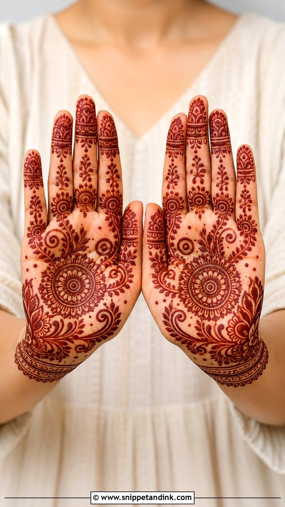 Simple Front Palm Mehndi Design - Snippet and Ink - 35 Simple Easy Palm Mehndi Design Ideas
