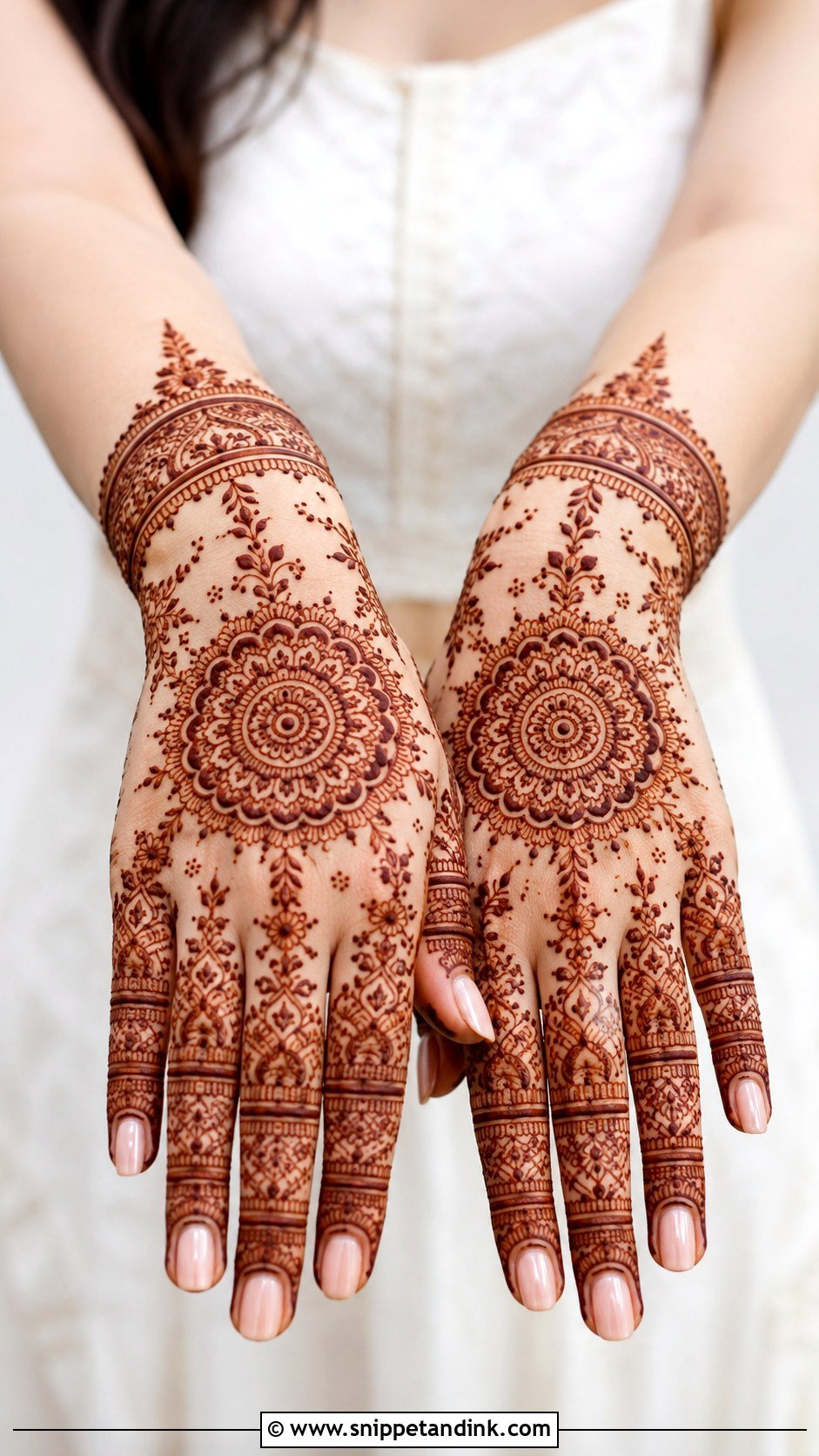 Simple Full Back Hand Mehndi Design - Snippet and Ink - 35 Simple Unique Back Hand Mehndi Designs