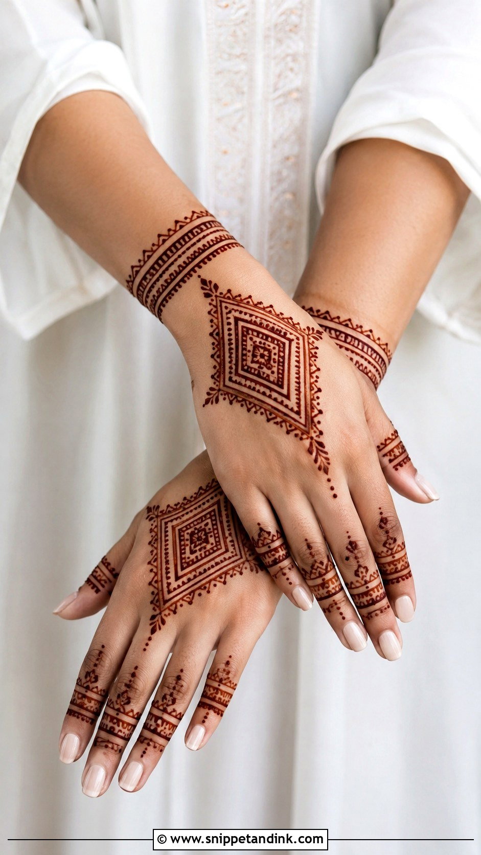 Simple Full Backhand Mehndi Design - Snippet and Ink - 35 Simple Backhand Mehndi Designs