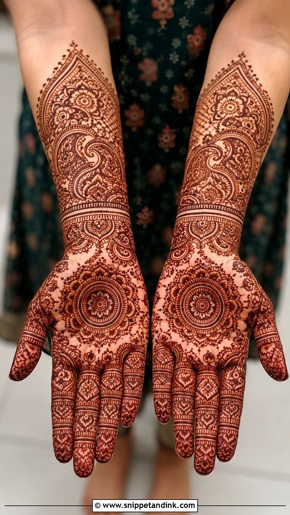 Simple Full Front Hand Mehndi Design - Snippet and Ink - 35 Simple Front Hand Mehndi Designs