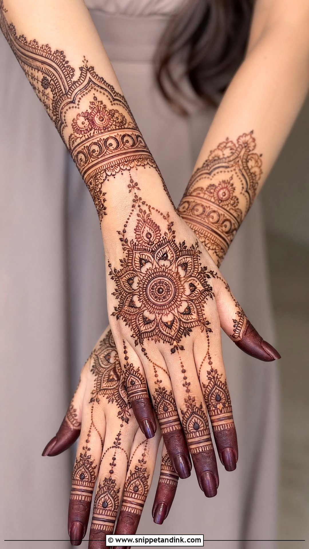 Simple Full Hand Bridal Back Hand Mehndi - Snippet and Ink - 20 Simple Easy Full Hand Bridal Back Hand Mehndi Designs