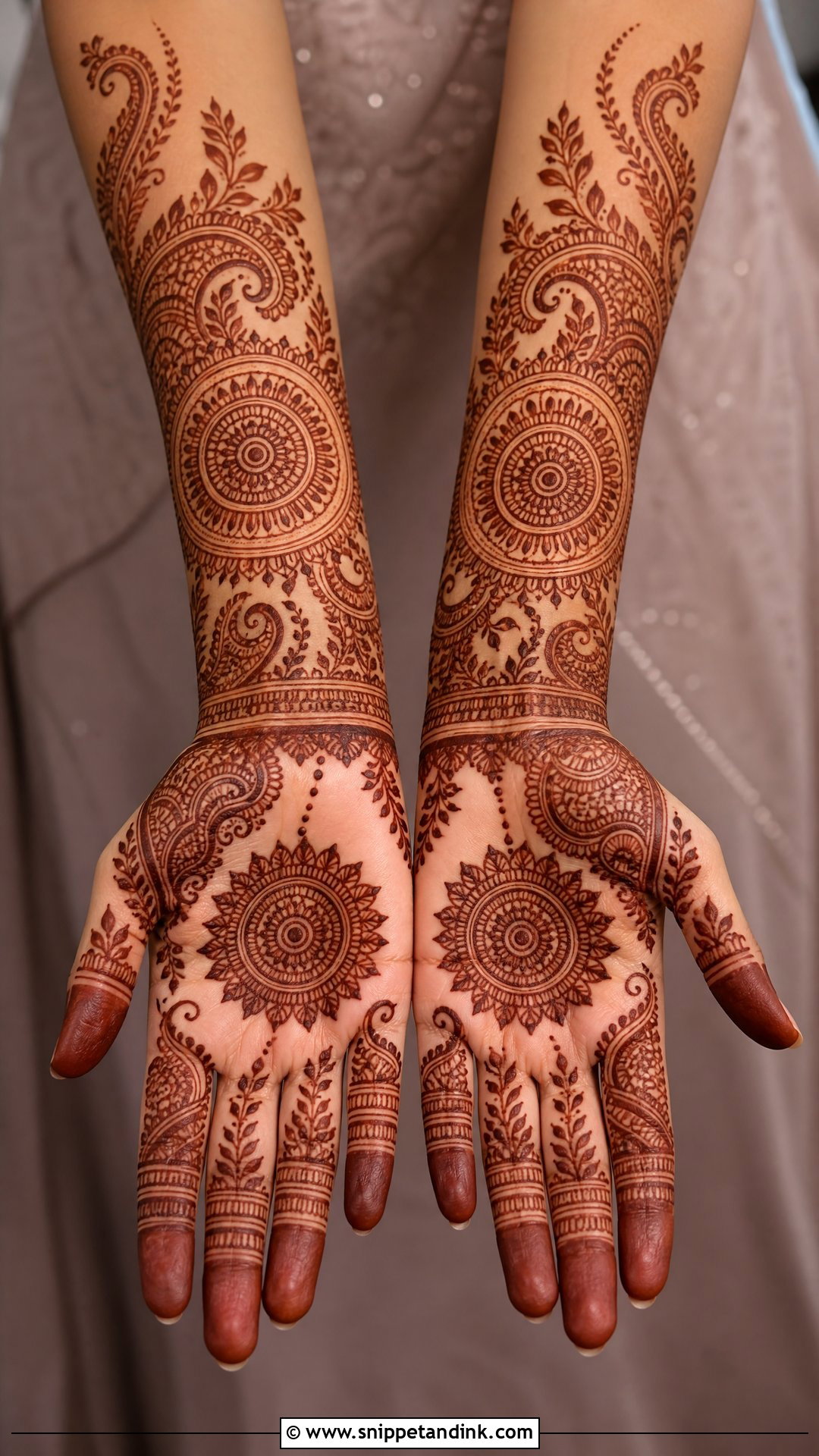 Simple Full Hand Bridal Mehndi Design - Snippet and Ink - 20 Simple Easy Bridal Mehndi Designs