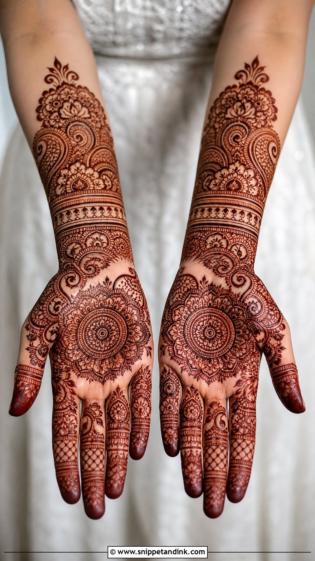Simple Full Hand Bridal Mehndi Design - Snippet and Ink - 20 New Simple Bridal Mehndi Designs