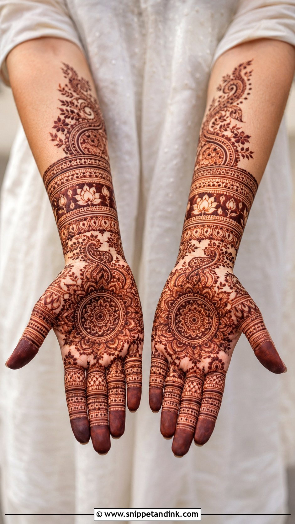 Simple Full Hand Mehndi Design - Snippet and Ink - 35 Simple Mehndi Designs