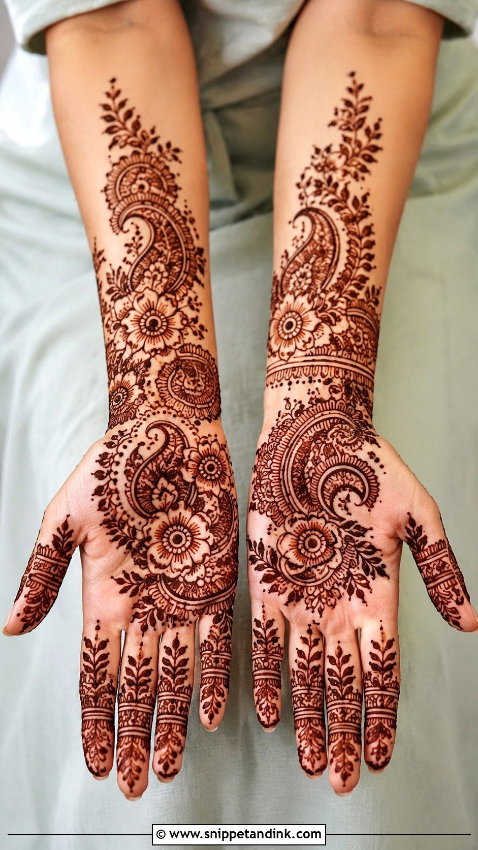 Simple Full Hand Mehndi Design - Snippet and Ink - 35 Simplest Mehndi Designs