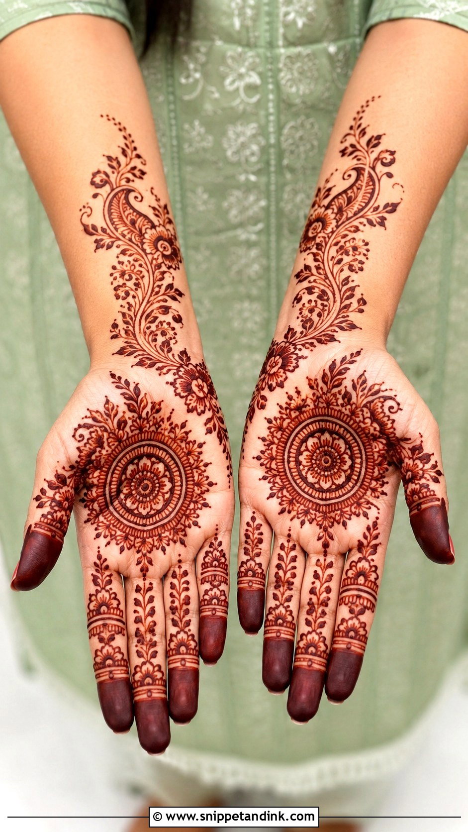 Simple Full Hand Mehndi Design - Snippet and Ink - 35 Latest Simple Mehndi Designs
