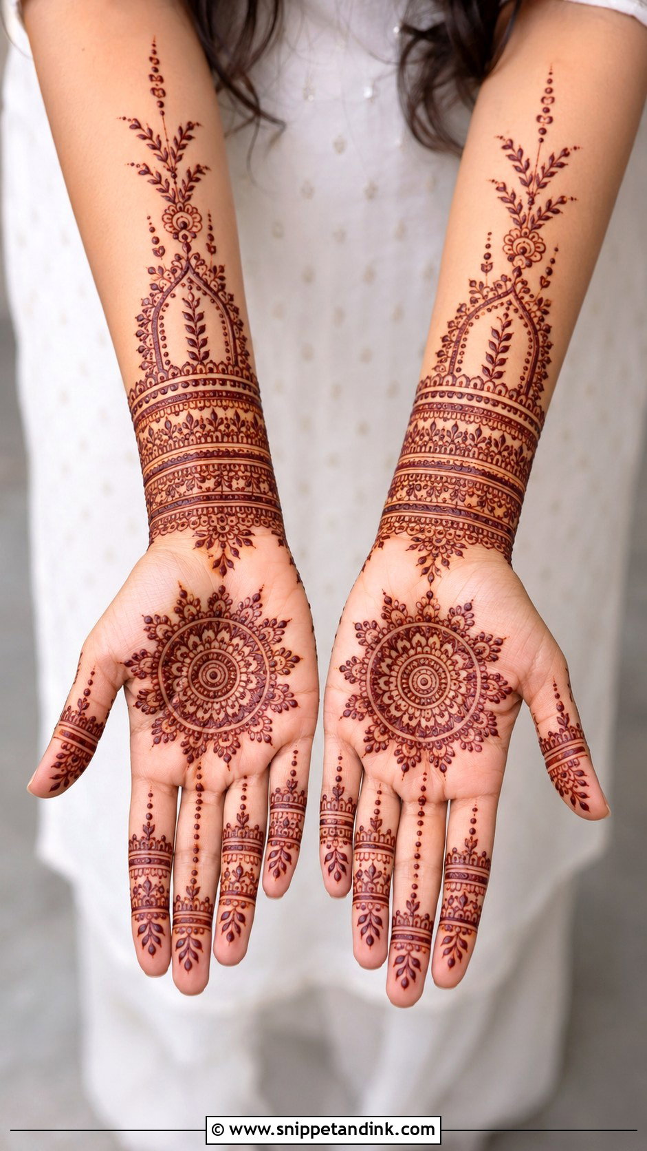 Simple Full Hand Mehndi Design - Snippet and Ink - 35 Simple Full Hand Mehndi Designs