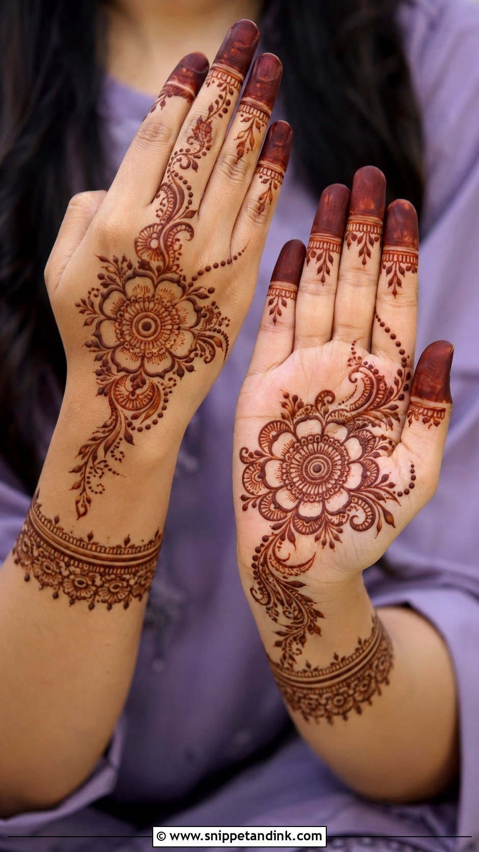 Simple Full Hand Mehndi Design For Eid - Snippet and Ink - 35 Simple Full Hand Mehndi Designs