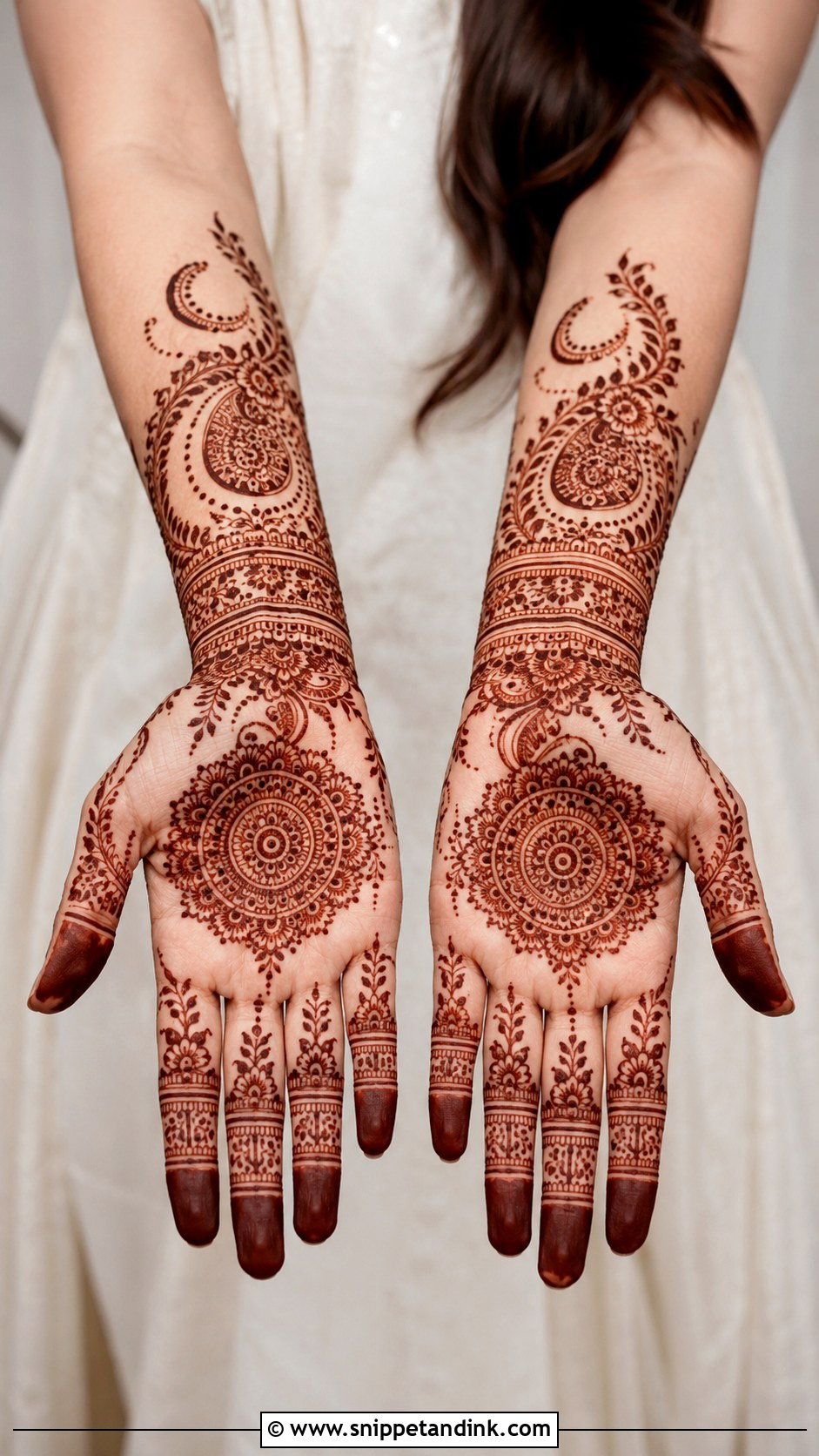Simple Full Hand Mehndi Design For Karwa Chauth - Snippet and Ink - 35 Simple Full Hand Mehndi Designs