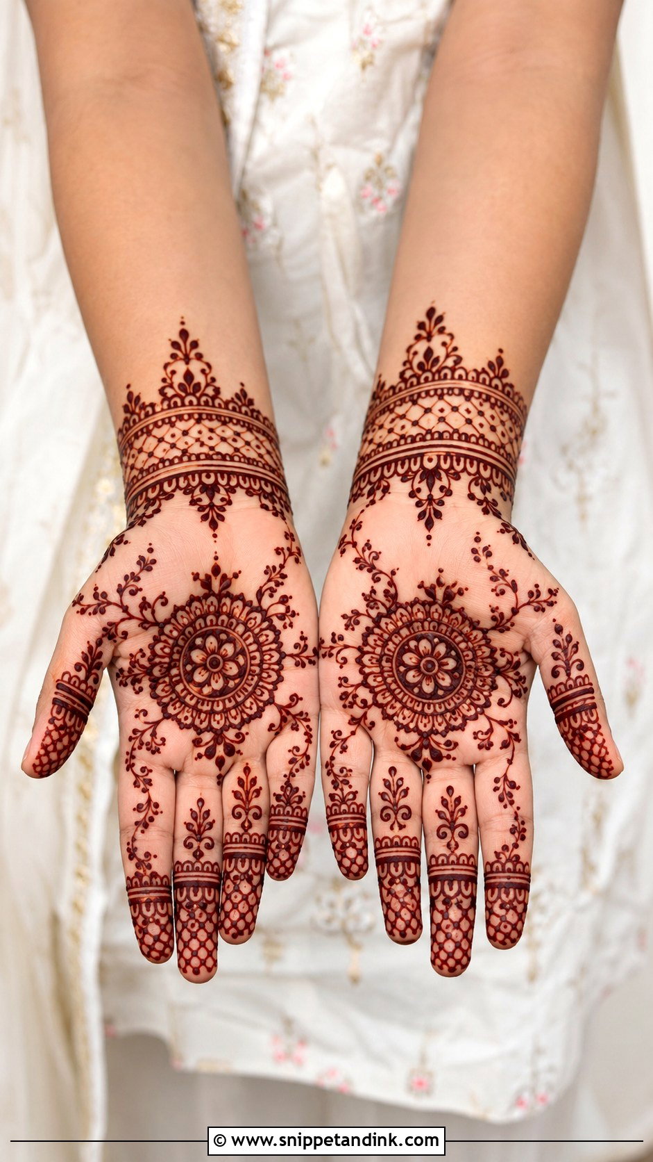 Simple Full Hand Mehndi Design For Kids - Snippet and Ink - 30 Very Simple Mehndi Designs for Kids