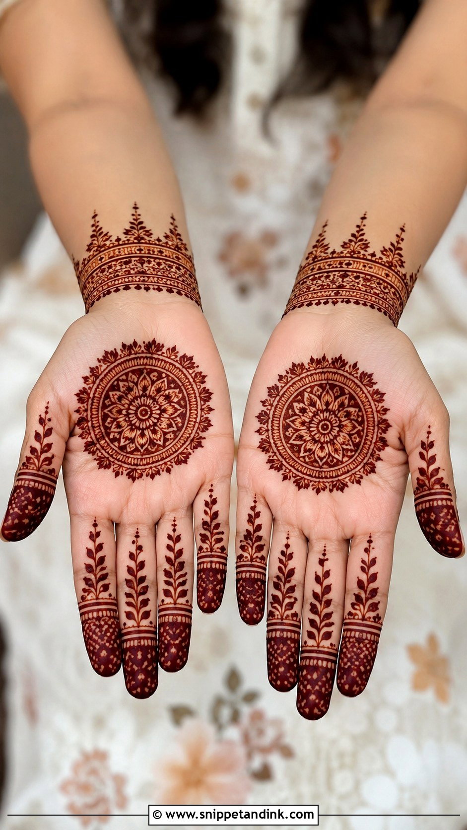 Simple Full Hand Mehndi Design With Fingers - Snippet and Ink - 35 Simple Full Hand Mehndi Designs