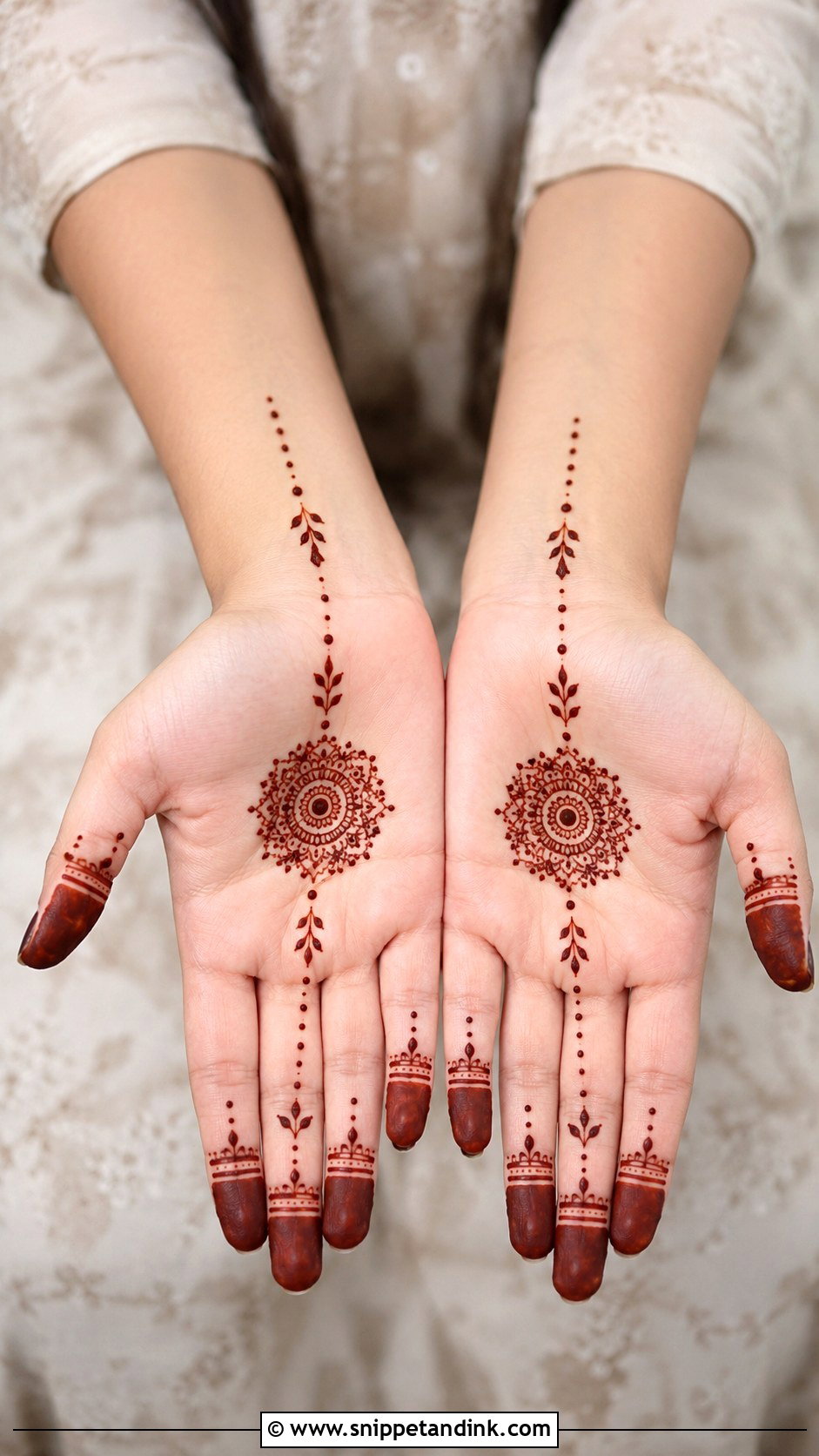Simple Full Palm Mehndi Design - Snippet and Ink - 35 Simple Easy Palm Mehndi Design Ideas