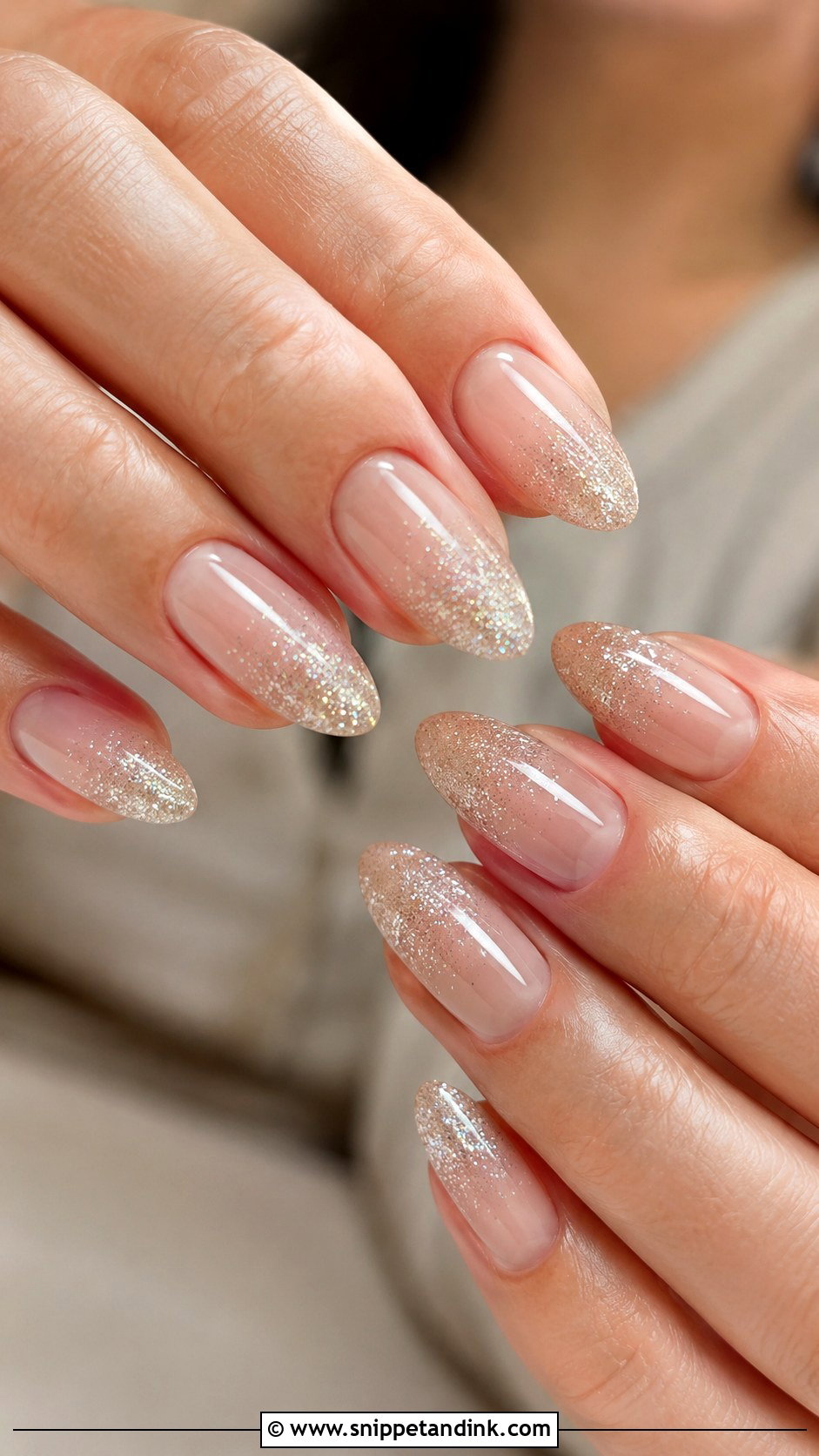 Simple Glitter Ombre Wedding Nails - Snippet and Ink - 20 Aesthetic Nails for Wedding