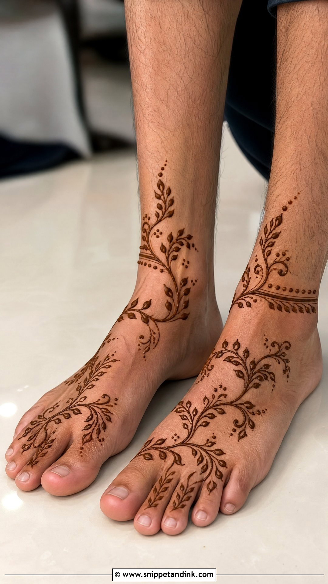 Simple Groom Leg Mehndi Design - Snippet and Ink - 20 Groom Leg Mehndi Design Ideas