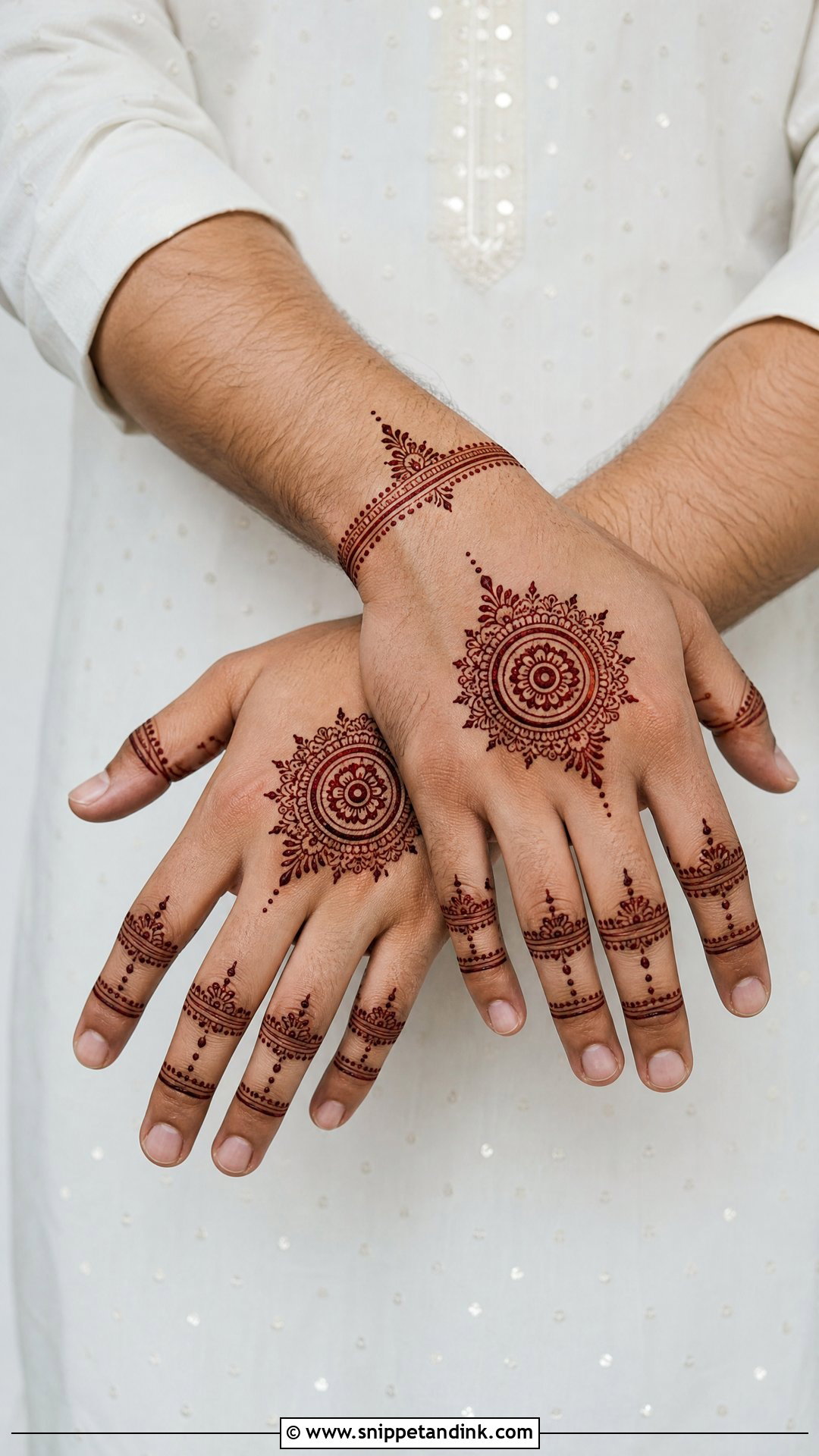 Simple Groom Mehndi Design - Snippet and Ink - 20 Groom Mehndi Design for Men Ideas