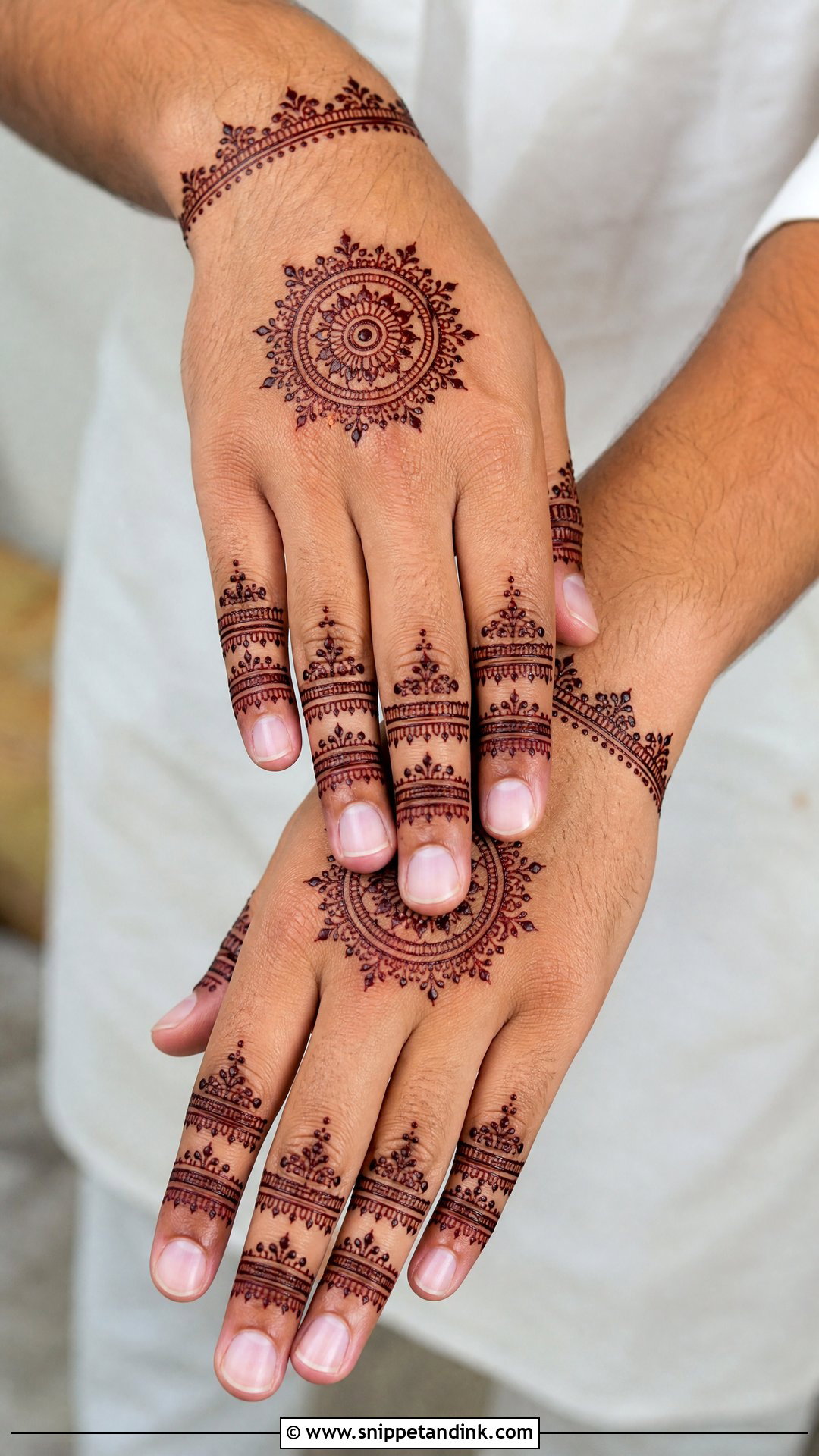 Simple Groom Mehndi Design - Snippet and Ink - 20 Groom Mehndi Designs
