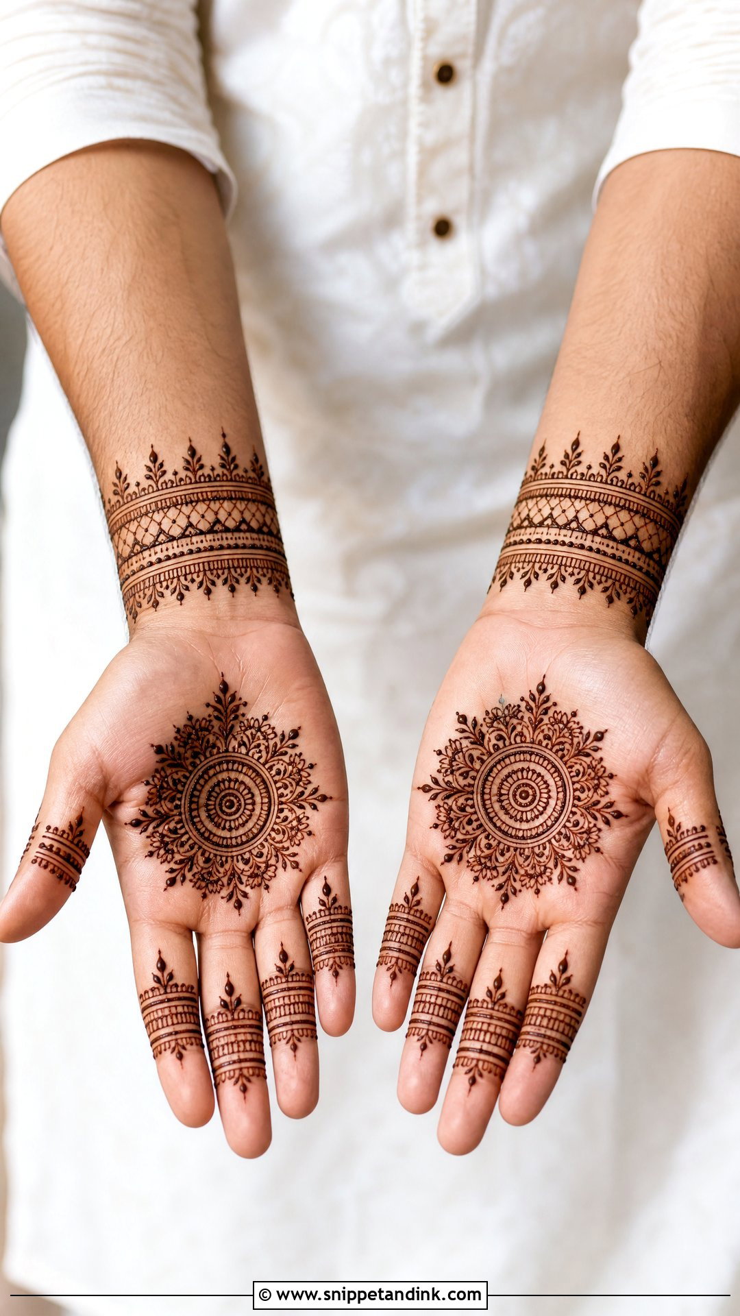 Simple Groom Mehndi Design - Snippet and Ink - 20 Groom Simple Mehndi Design Ideas