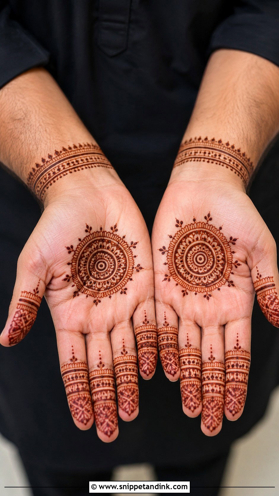 Simple Groom Mehndi Design - Snippet and Ink - 30 Groom Mehndi Design Ideas