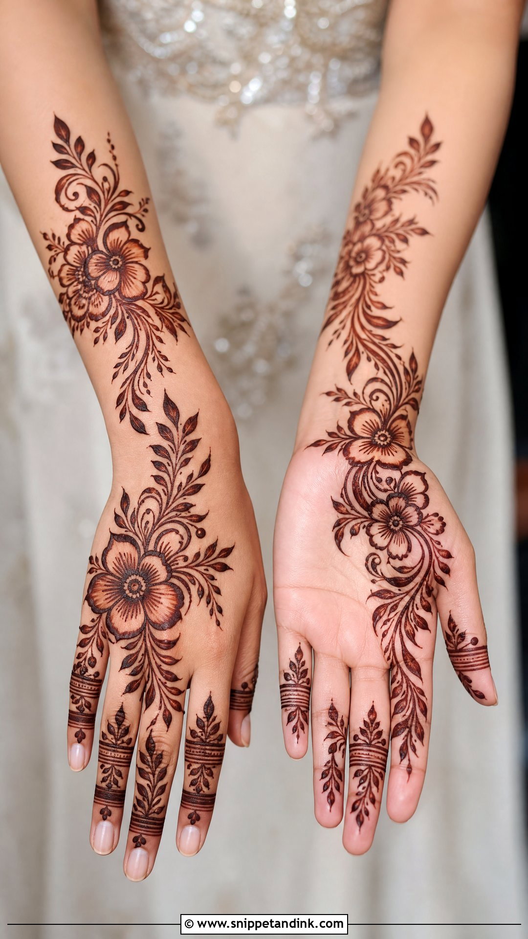 Simple Gulf Bridal Mehndi Design - Snippet and Ink - 20 Simple Easy Bridal Mehndi Designs