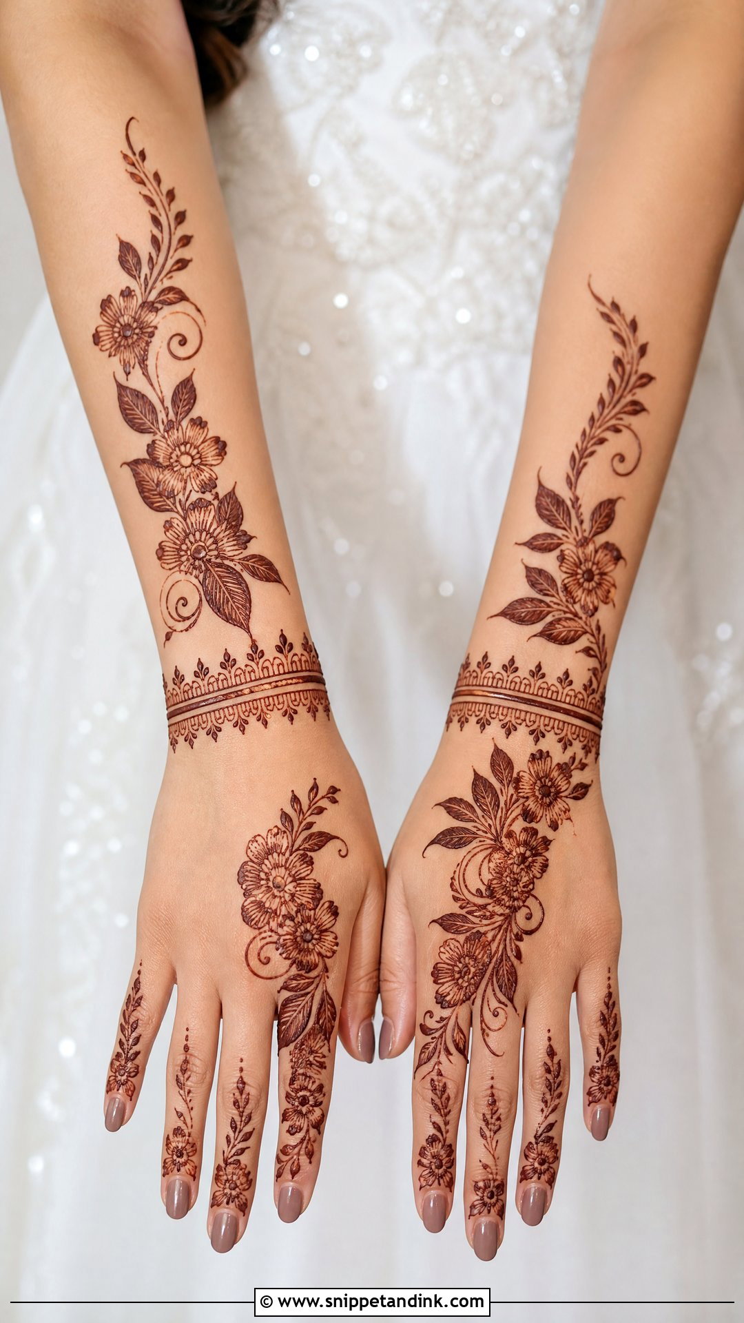 Simple Gulf Bridal Mehndi - Snippet and Ink - 25 Simple Mehndi Designs for Bride