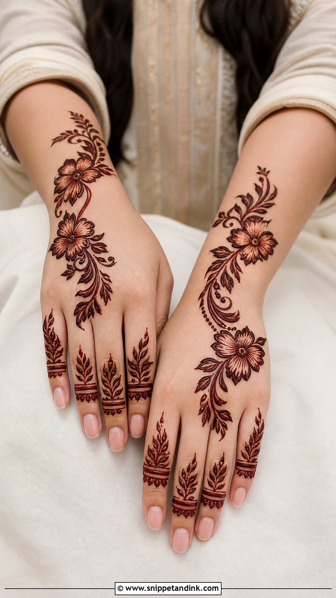 Simple Gulf Mehndi Design - Snippet and Ink - 35 Very Simple Mehndi Designs