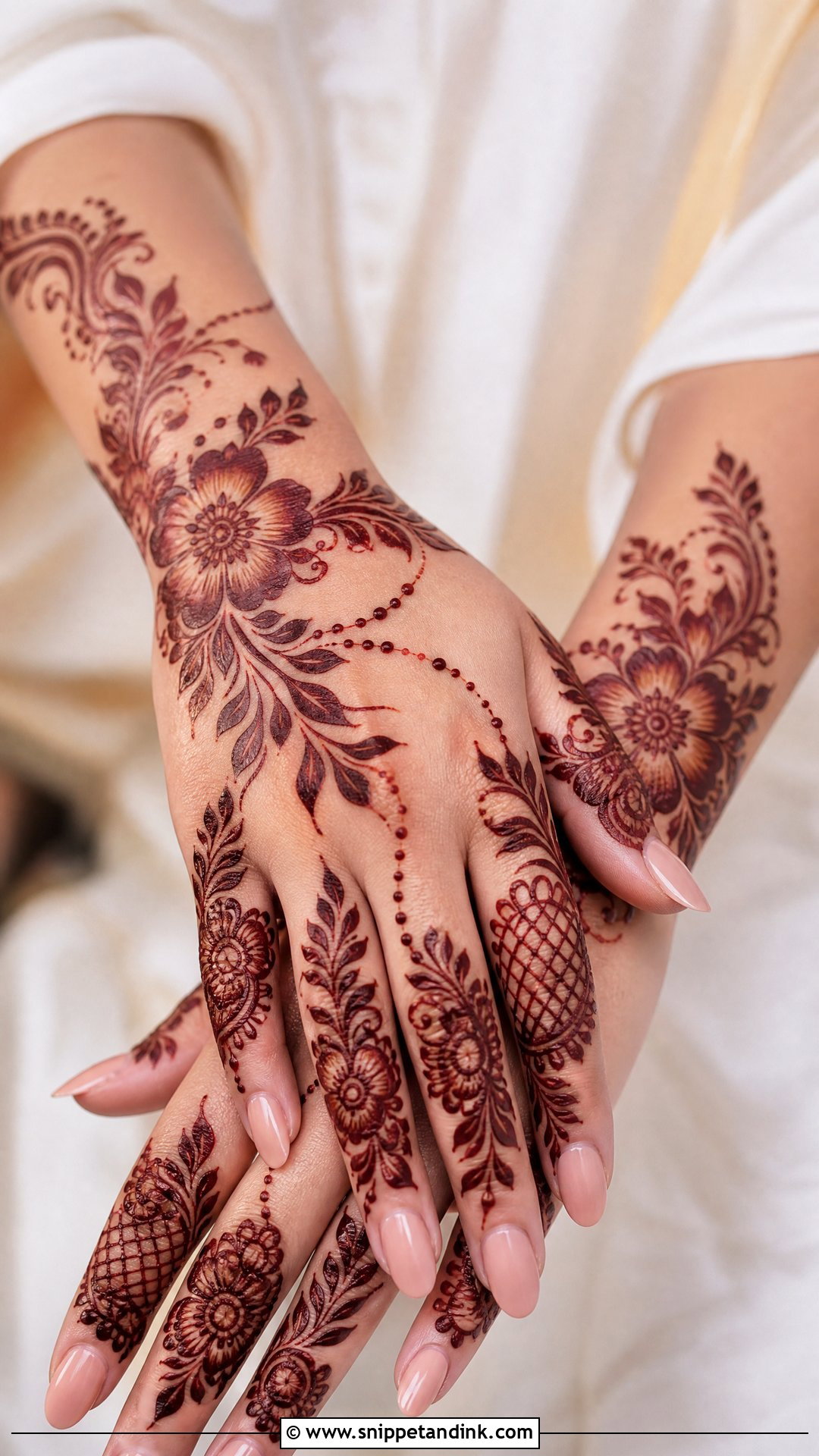 Simple Gulf Wedding Mehndi Design - Snippet and Ink - 25 Simple Wedding Mehndi Designs