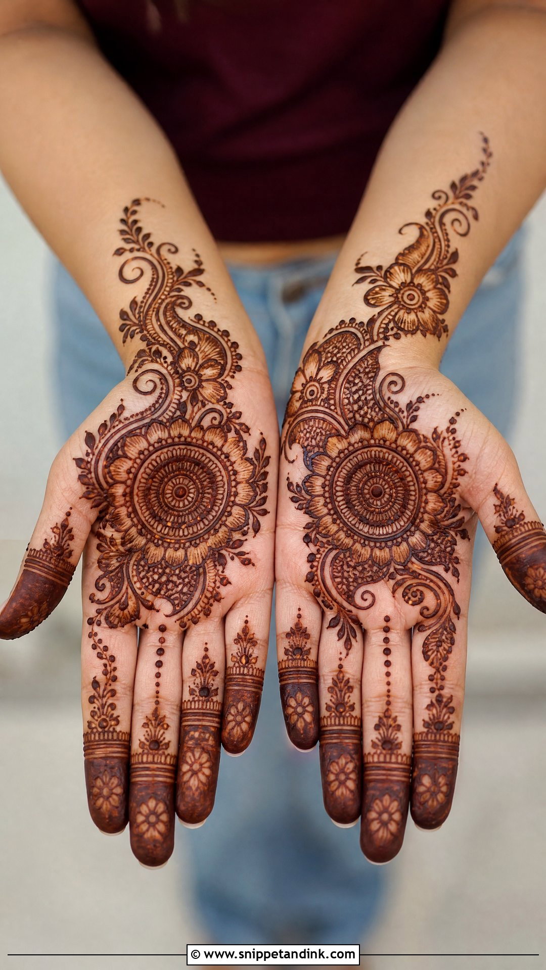 Simple Half Hand Mehndi Design - Snippet and Ink - 30 Simple and Stylish Mehndi Designs