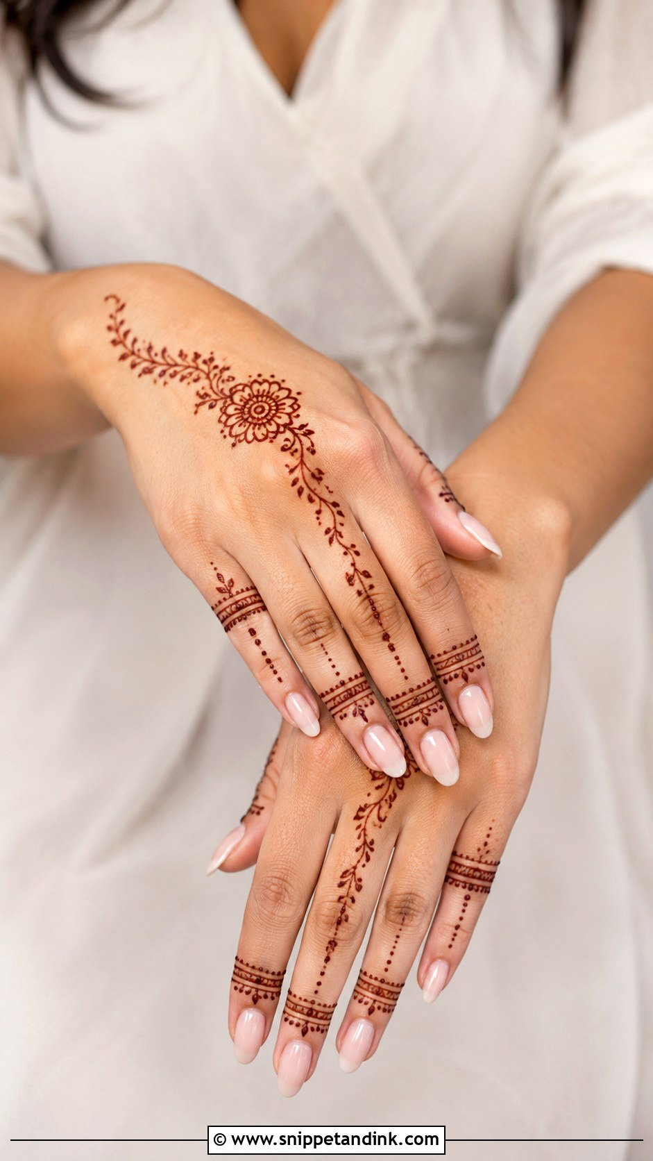 Simple Half Hand Mehndi Design - Snippet and Ink - 35 Half Hand Mehndi Design Ideas