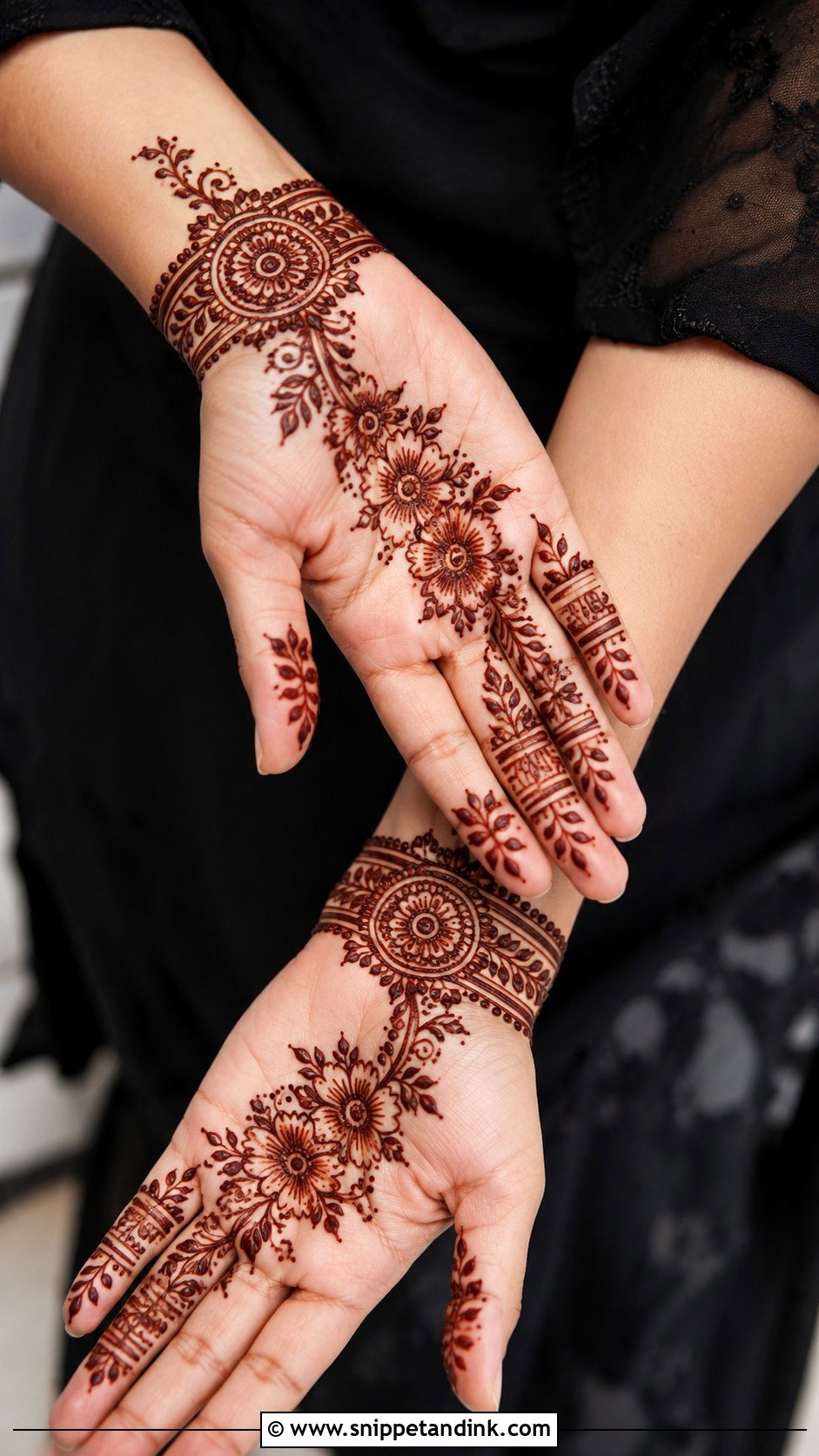 Simple Half Hand Mehndi Design - Snippet and Ink - 35 Latest Simple Mehndi Designs